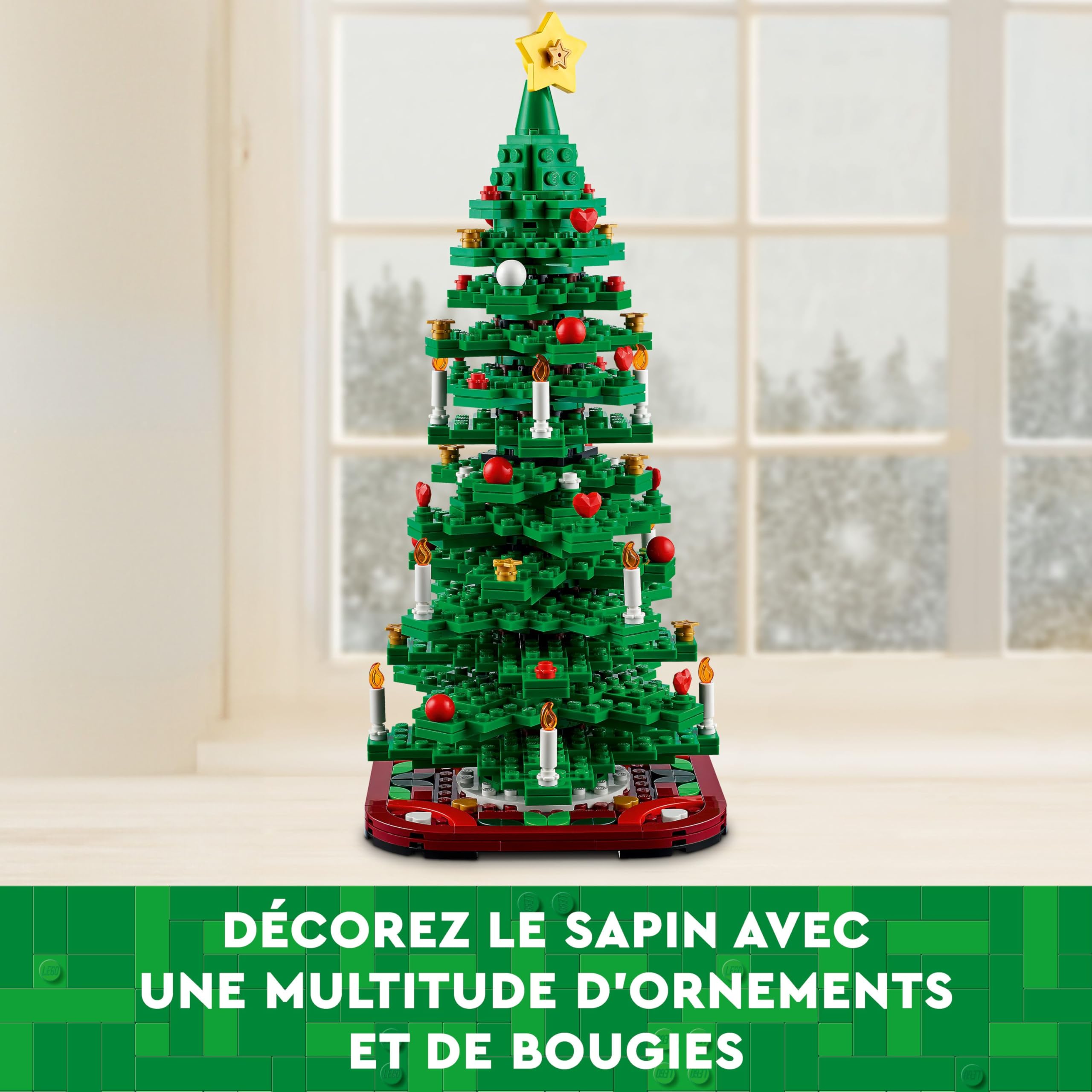 LEGO Le Sapin de Noël - Set de Construction pour Enfants - Décoration de Noël à Collectionner - Encourage la Créativité et Le Jeu d’Imagination - Projet Artistique Festif pour Toute la Famille 40573 | Décoration festive à collectionner pour la décoration