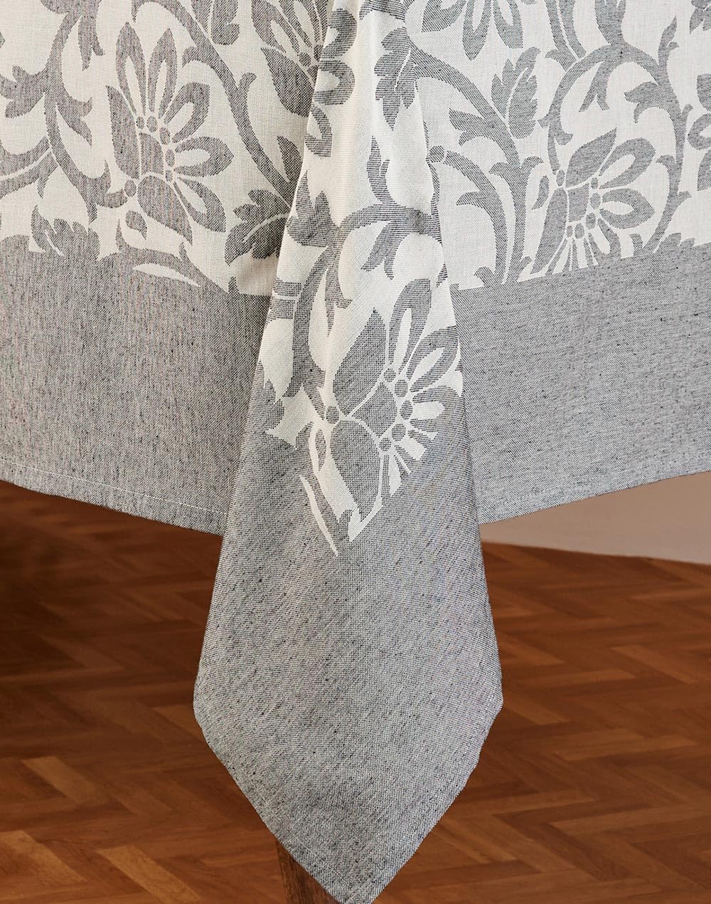 Buy Fabindia Natural Black Inaya Cotton Woven Table Cover Online