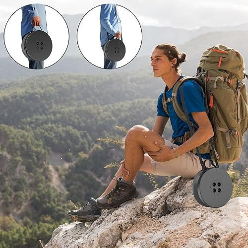 Miniatura 8 de Adujstable - Taburete plegable de 20.5 in con cojín, asiento portátil, taburetes telescópicos, silla plegable de camping Adujstable para adultos,