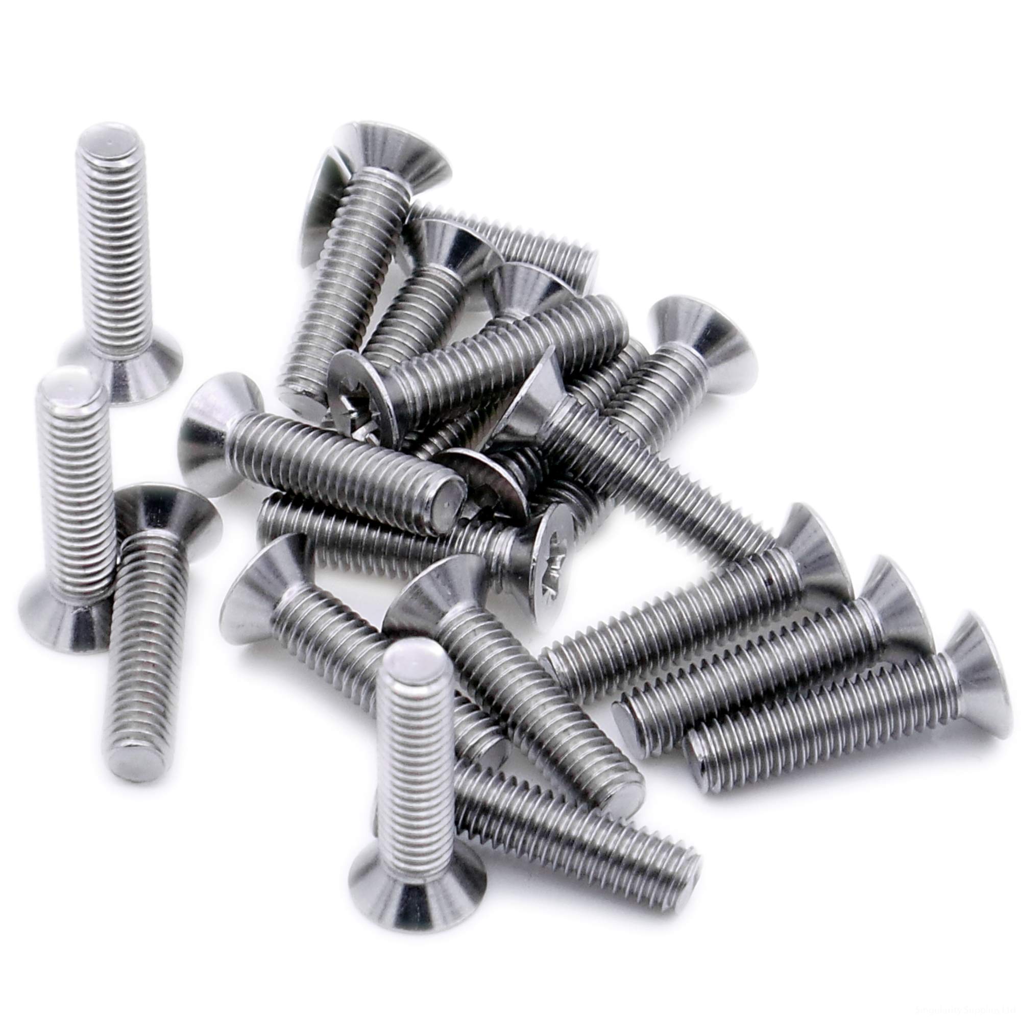 Singularity Supplies Silver M3 (3Mm X 8Mm) Pozi Countersunk Machine Screw (Bolt) - Stainless Steel (A2) (Pack Of 20)