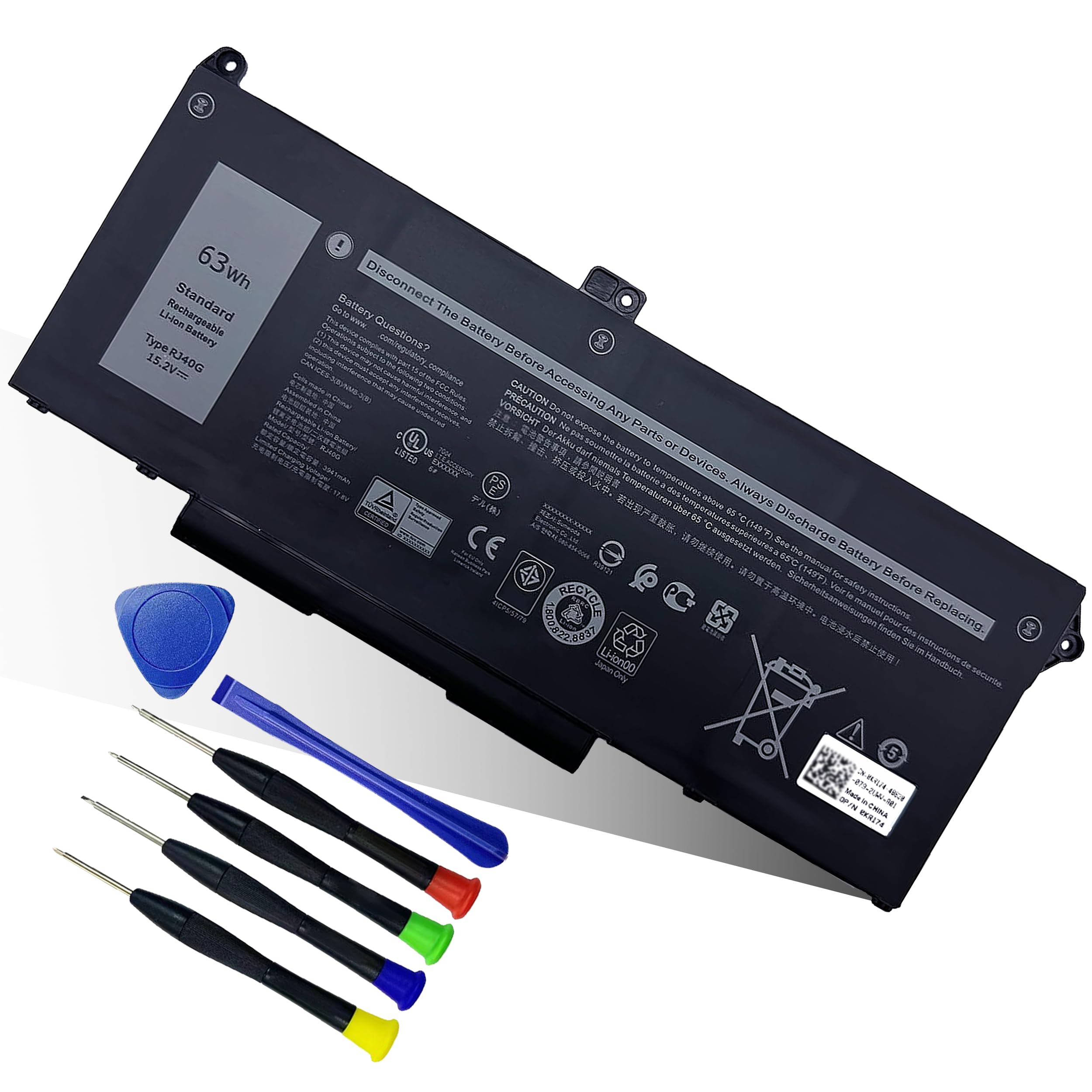 Original Batterie Battery DELL Latitude 7320 2-in-1 9F4FN A