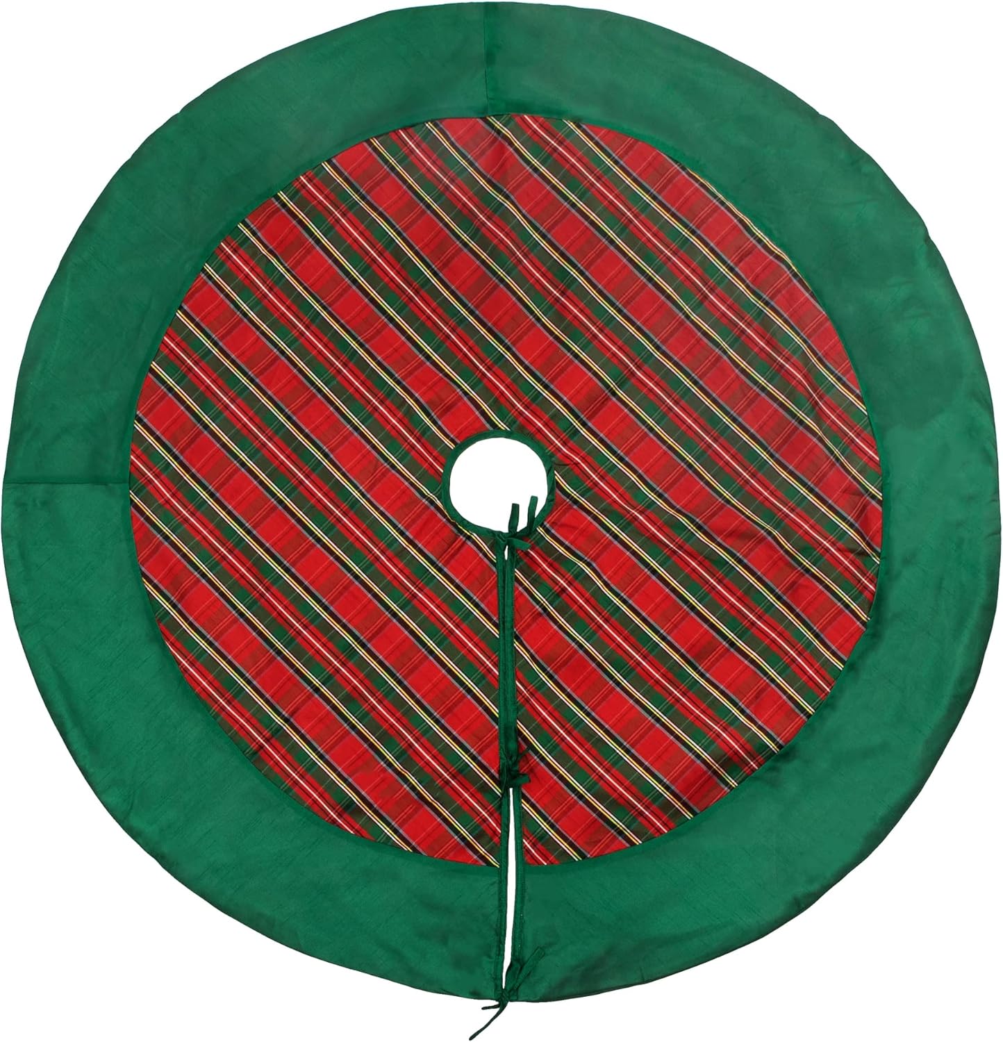 Vickerman 52" Red and Green Plaid Christmas Tree Skirt