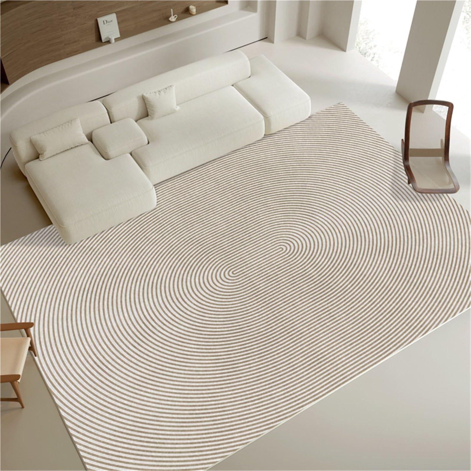 Grand tapis bohème vintage lavable et antidérapant pour salon