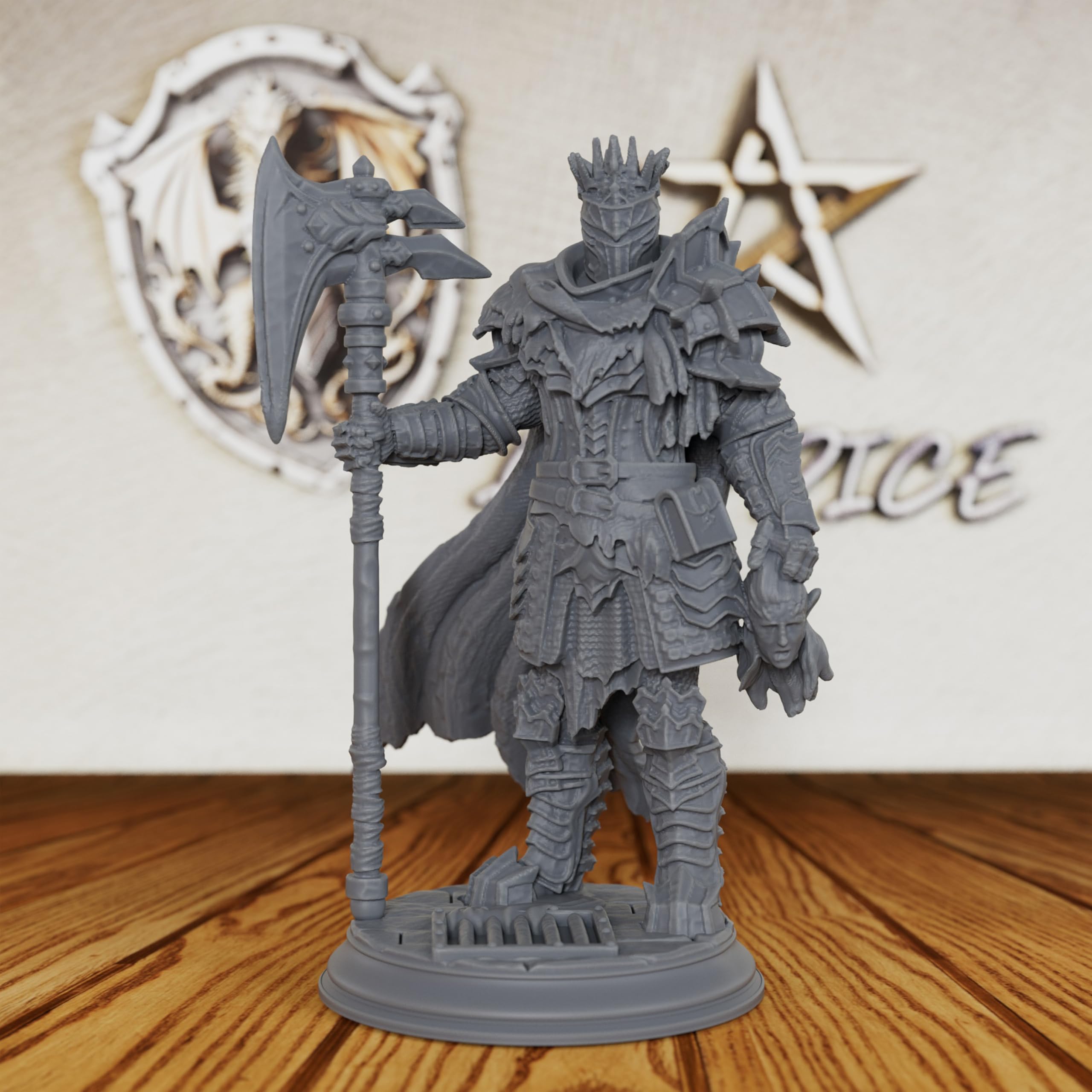 Dungeons and Dragons Executioner Knight Miniature, Unpainted DND Minis, Tabletop RPG Game Figurine, Perfect RPG Gift for Role Playing Gamers & Dark Knight Lore Enthusiasts- AS456