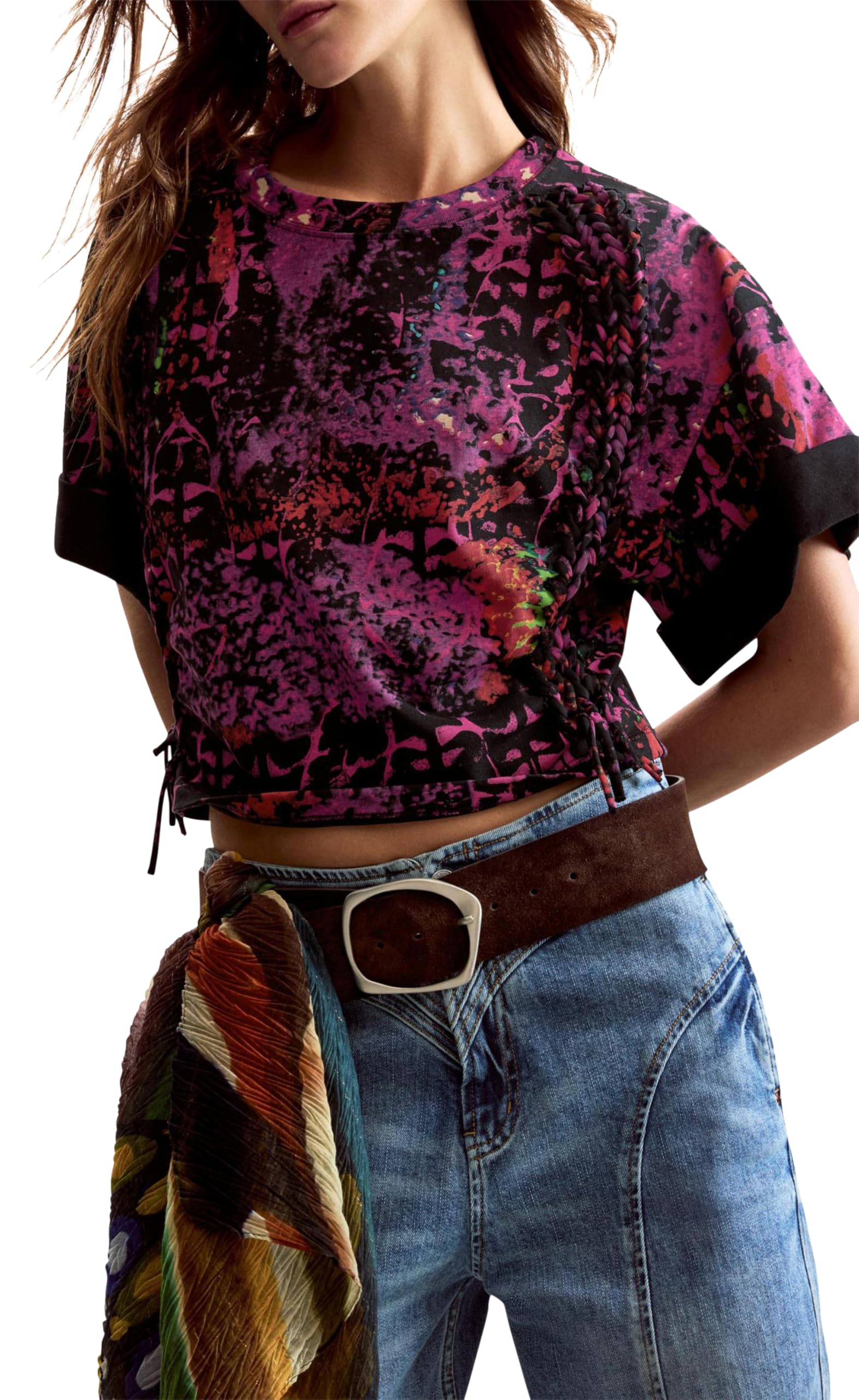 Desigual Femme T-shirt ethnique conçue par Mr. Christian Lacroix.