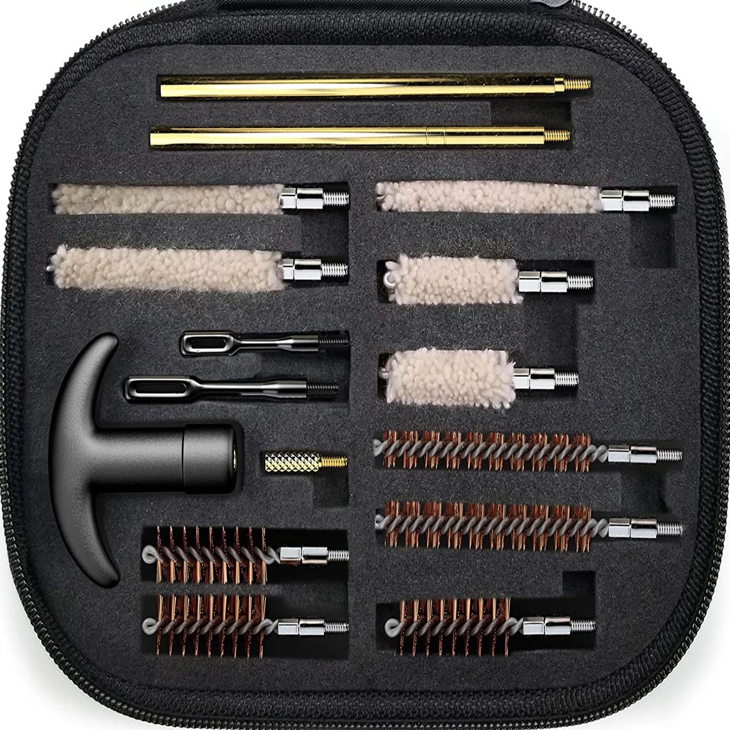 DIY Crafts 16x Pcs Tactical Universal Gun Cleaning Kit Rifle Pistol Cleaner Cotton Brush Weapon Cleaning Rod .22 .357 .30 .38 .40 .44 .45 Cal Universal Cleaning Kits, / Set (Style 5, 16)