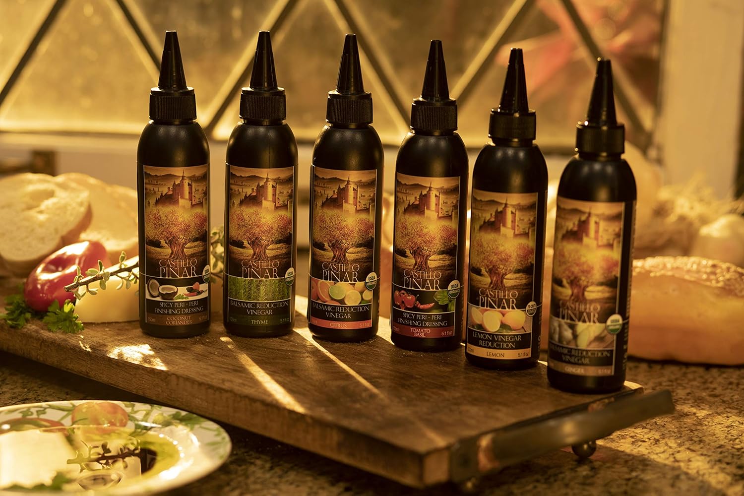 Castillo de Pinar Thyme Balsamic Reduced Vinegar 500ml USDA Certified Organic, Non GMO