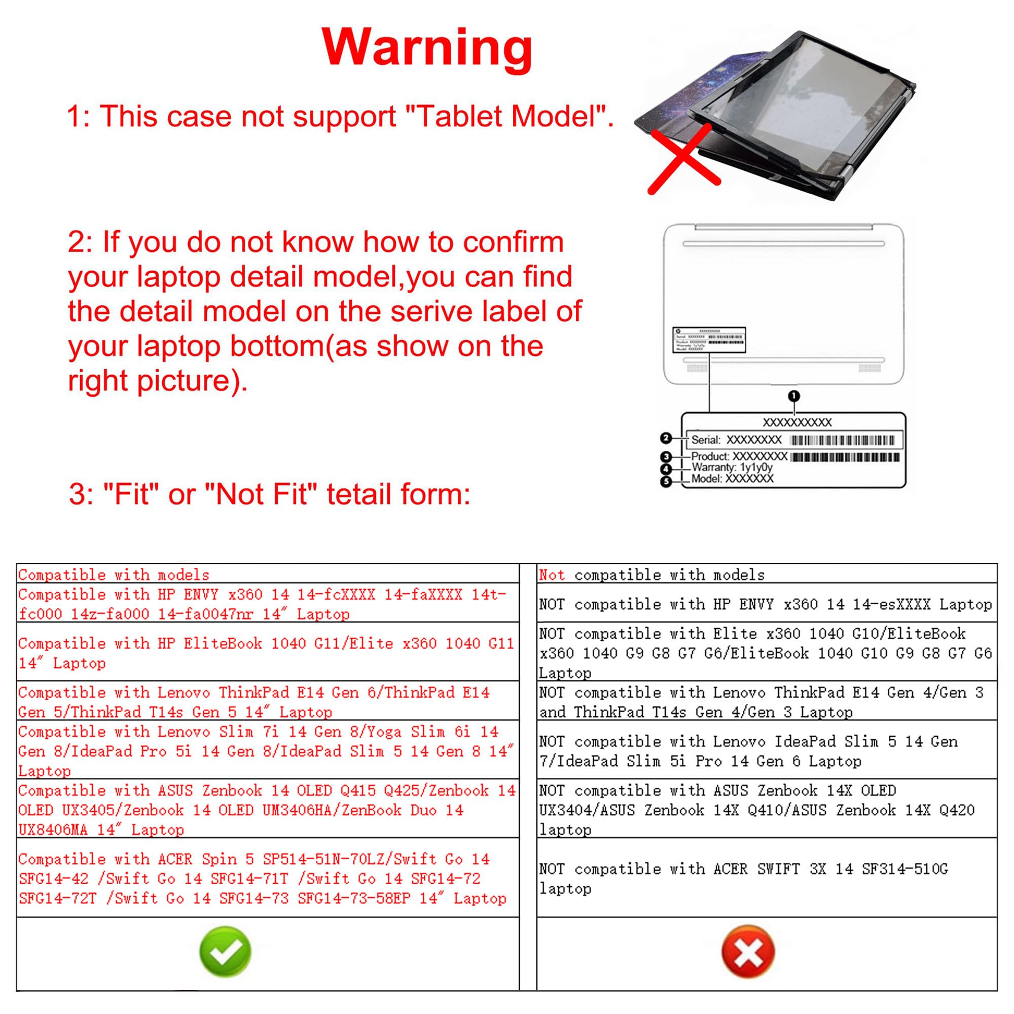 Alapmk Protective Case for HP Envy x360 14 14-fcXXXX 14-faXXXX/EliteBook 1040 G11/Elite x360 1040 G11 & ThinkPad E14 Gen 6/ThinkPad T14s Gen 5 & Zenbook 14 OLED Q425 & Swift Go 14 SFG14-73,Galaxy