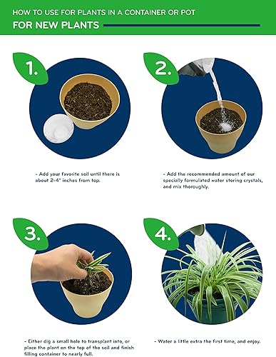 Miniatura 5 de Arizona Agriculture Supply - Cristales de almacenamiento de agua de 12 onzas, corrige tanto el exceso como el riego insuficiente para plantas de
