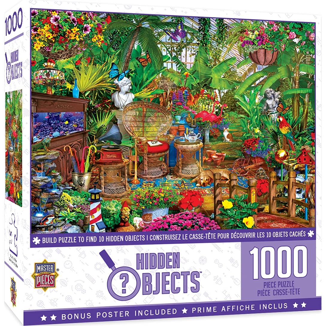 MasterPieces 1000 Piece Seek & Find Jigsaw Puzzle for Adults, Family, Or Kids - Garden Hideaway - 19.25"x26.75" โ image 1