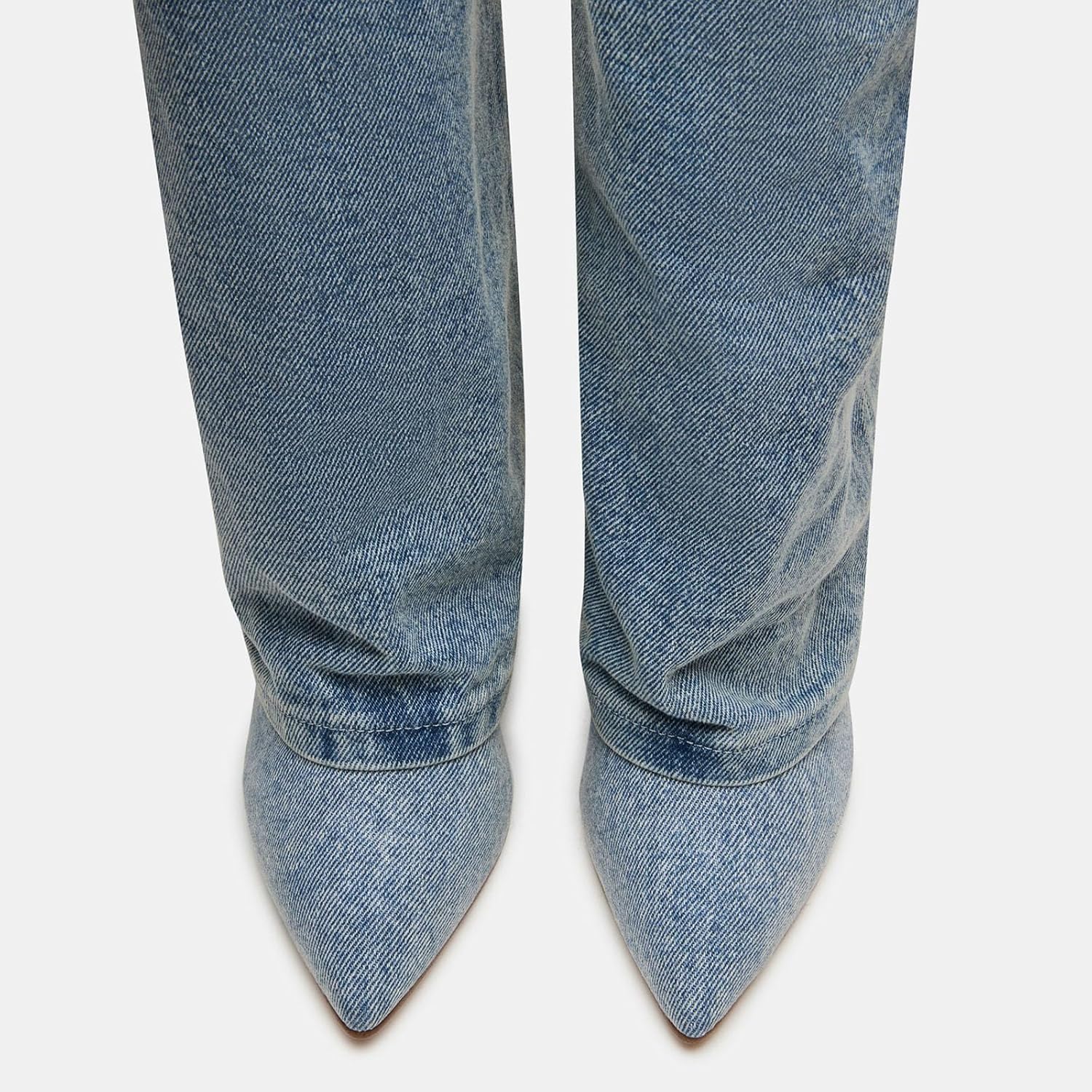 Yishaweiqi Fold Over Boots Wide-calf Wedge Heel Knee High Boot With Decorative Lock - Image 3