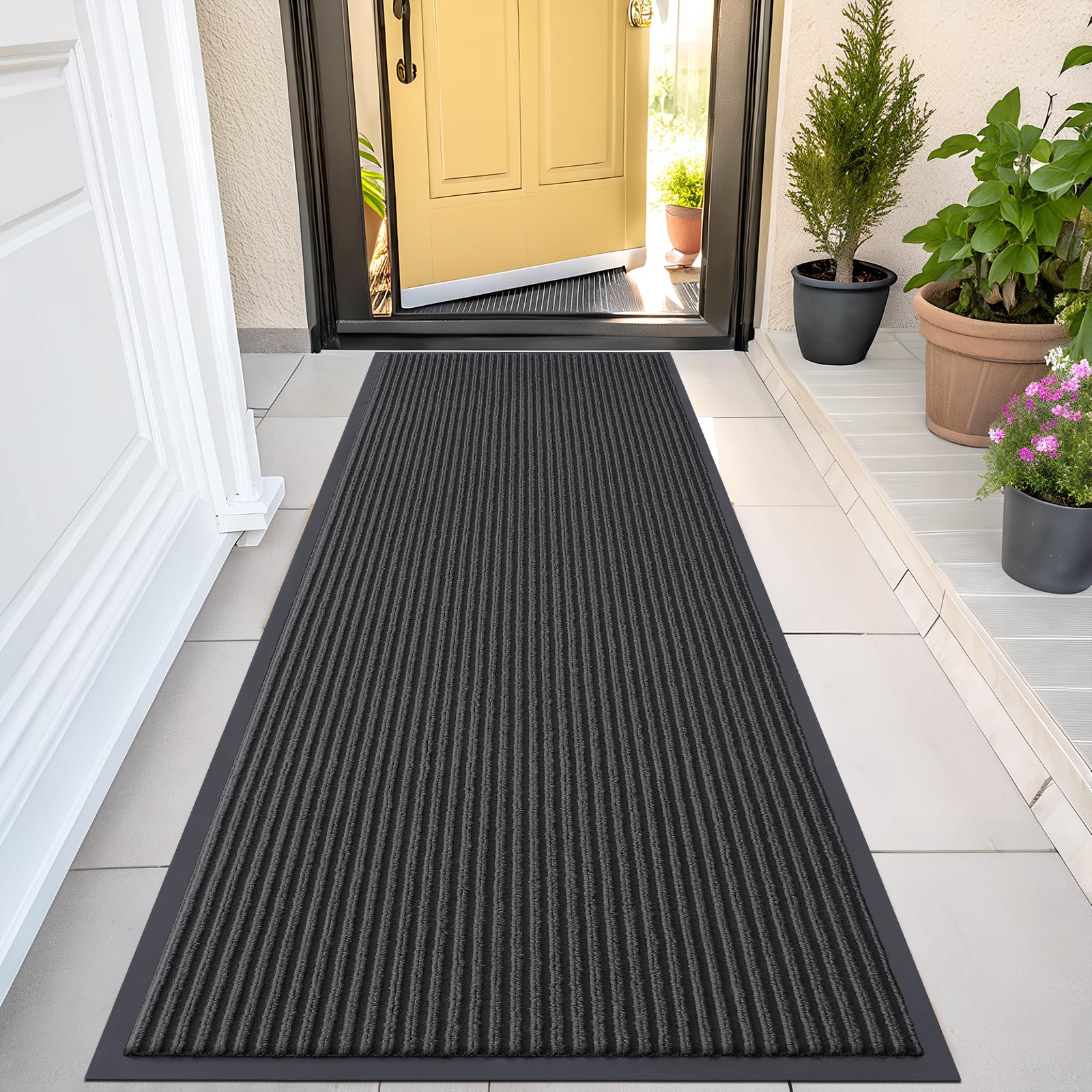 OLANLY Front Door Mat Indoor Outdoor Entrance, Waterproof Heavy Duty Doormat, Fade Resistant, Low Profile, Easy Clean Patio Porch Welcome Floor Mats for Entry, 29.5x17, Beige — view 57