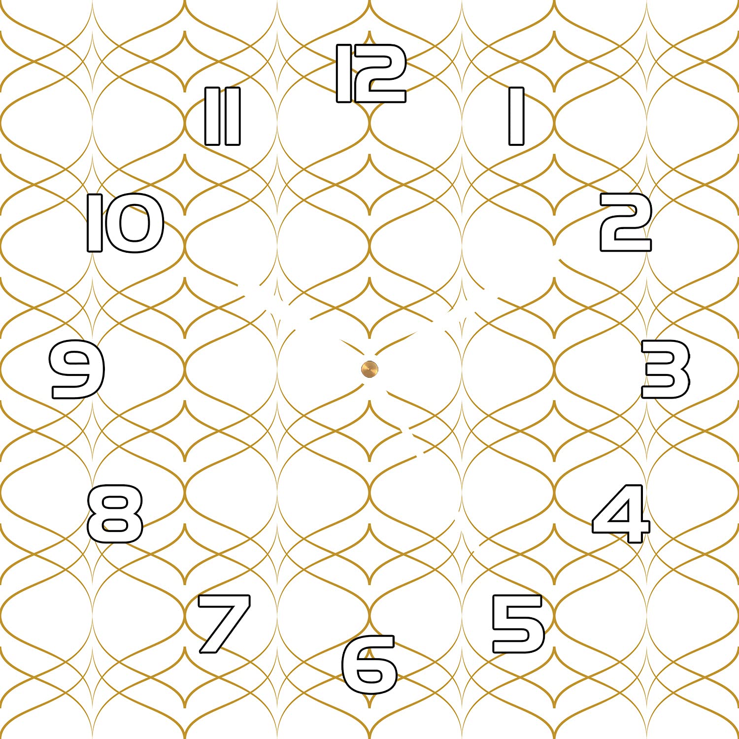Horloge en verre sécurité Coloray de haute qualité 30x30 cm motif abstrait chic