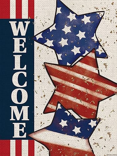 UPABLUNSO Regalo de Navidad, bandera estadounidense, estrellas, patriótico, rayas, bienvenida, Día de la Independencia, Día de los Caídos, kit de