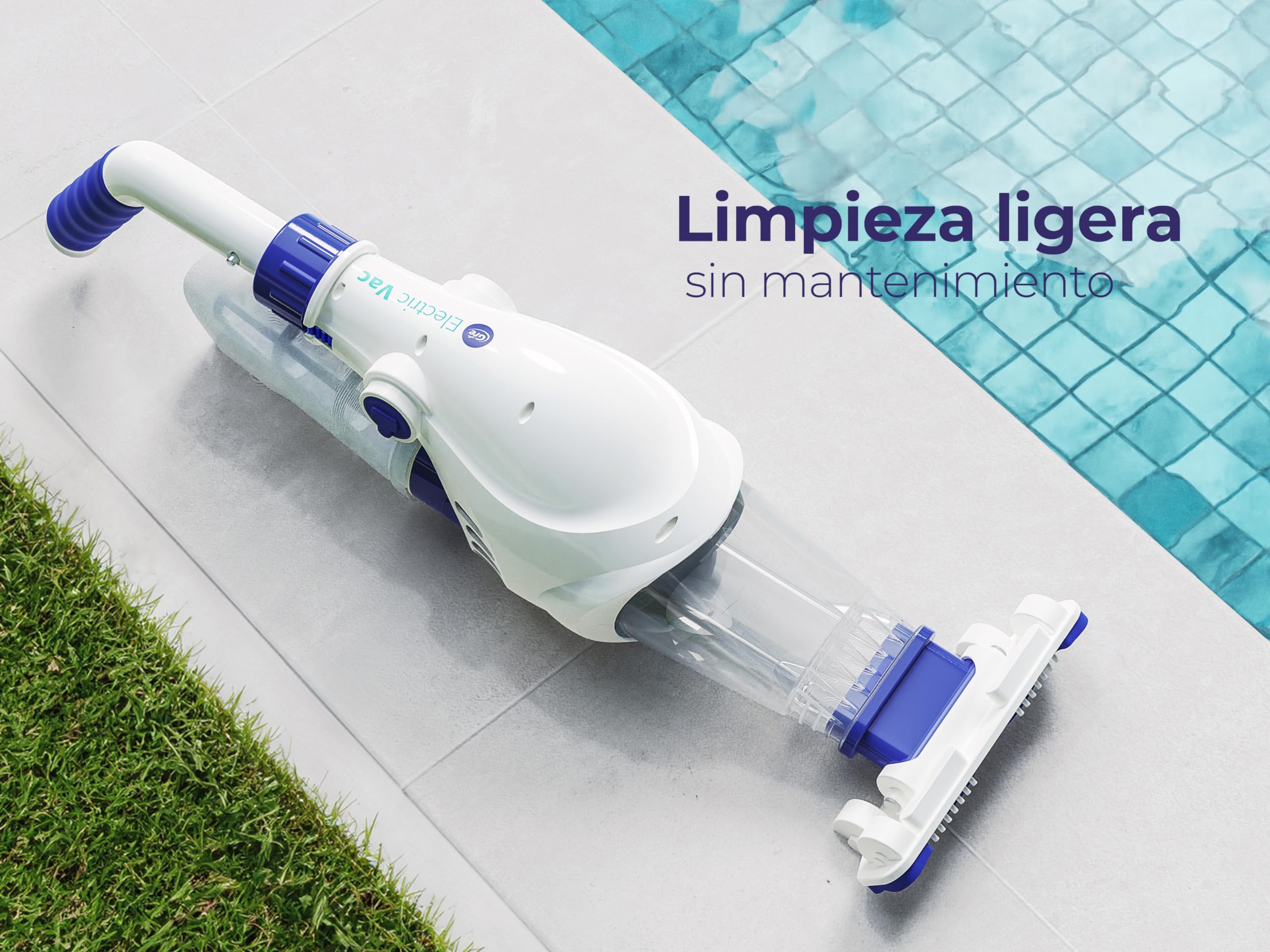 Gre VCB10 Electric Vac - Limpiafondos Eléctrico para Piscina, 37 l/h, 25 W