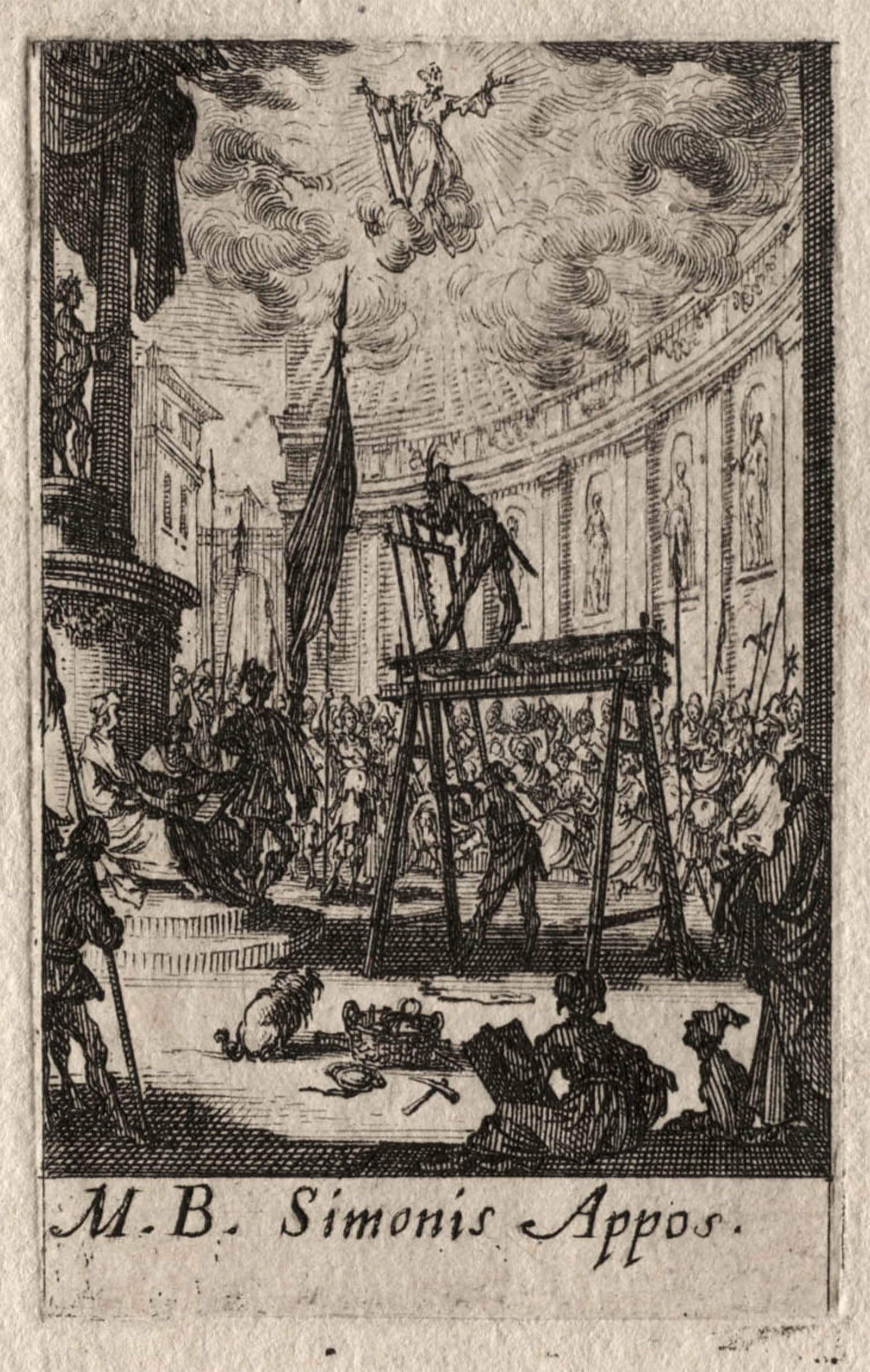 Jacques Callot affiche impression St Simon pour habiller un mur vide toile vintage 60x90