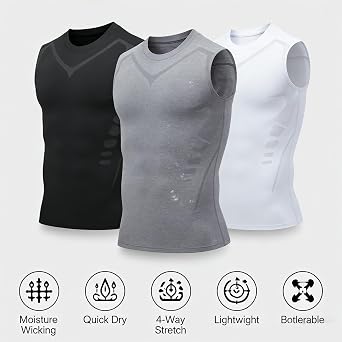 Compression Vest Men, Power Compression Vest Compression Shaping Shirt Men, Feel the Power of Confidence, Energy & Strength