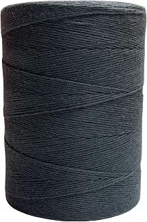 100% Unmercerized Cotton Weaving Warp Thread 8/2 | Made in America | 1680 Yards | 8 oz Total Weight | Choose Colors of Earthtones in Black/Greys/Browns/Yellows/Natural/White (Dark Steel Grey 8/2)