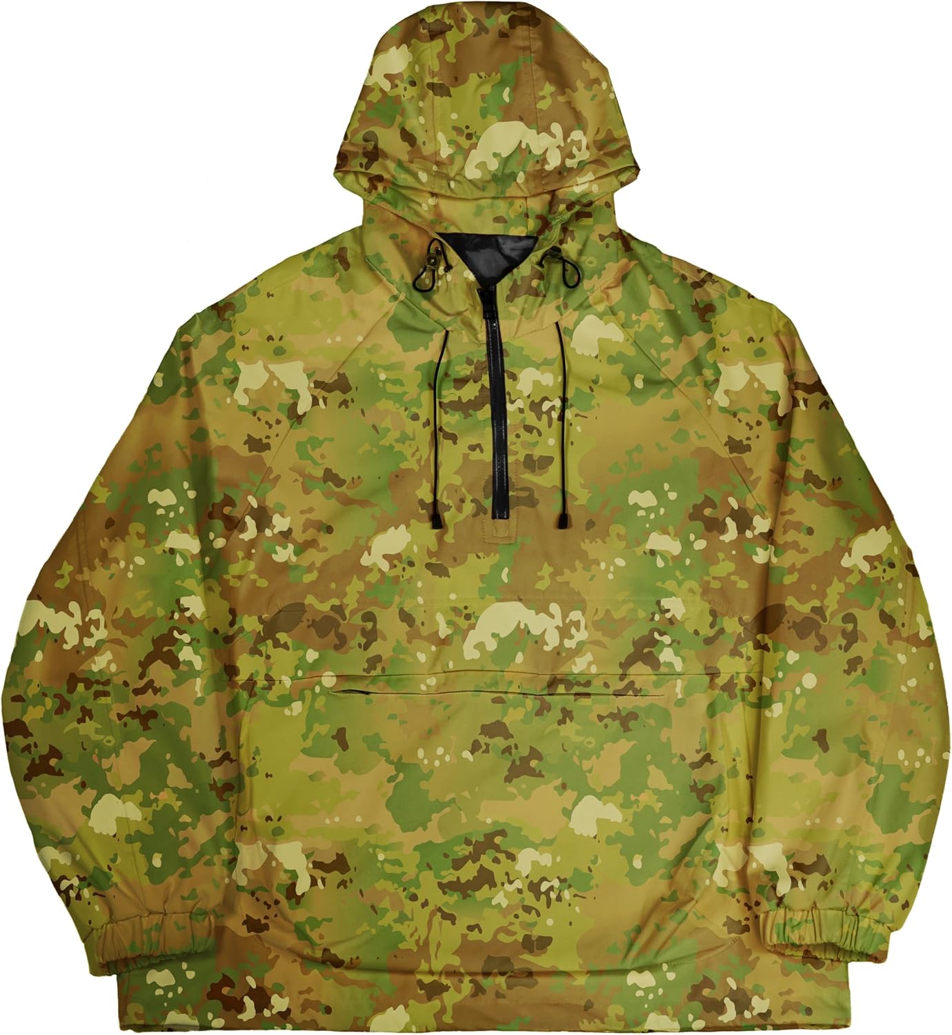 Tactical Wet Weather Anorak Rip Stop Jacket Military Style Waterproof Pullover Windbreaker Fleece