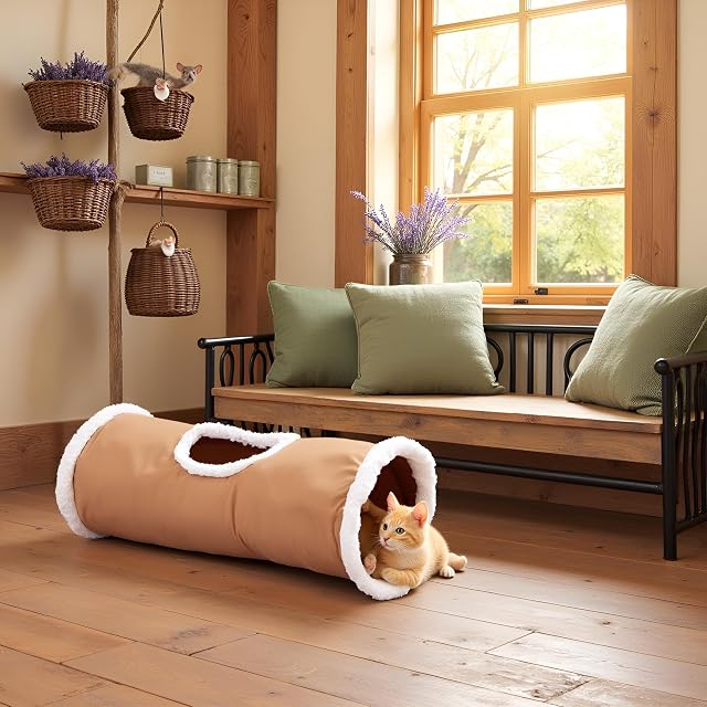 Foto 6 de 8 de ALL FOR PAWS Juguete Plegable para túnel de Gato Arrugado Divertido para Conejos, Gatitos y Perros... (66 cm)