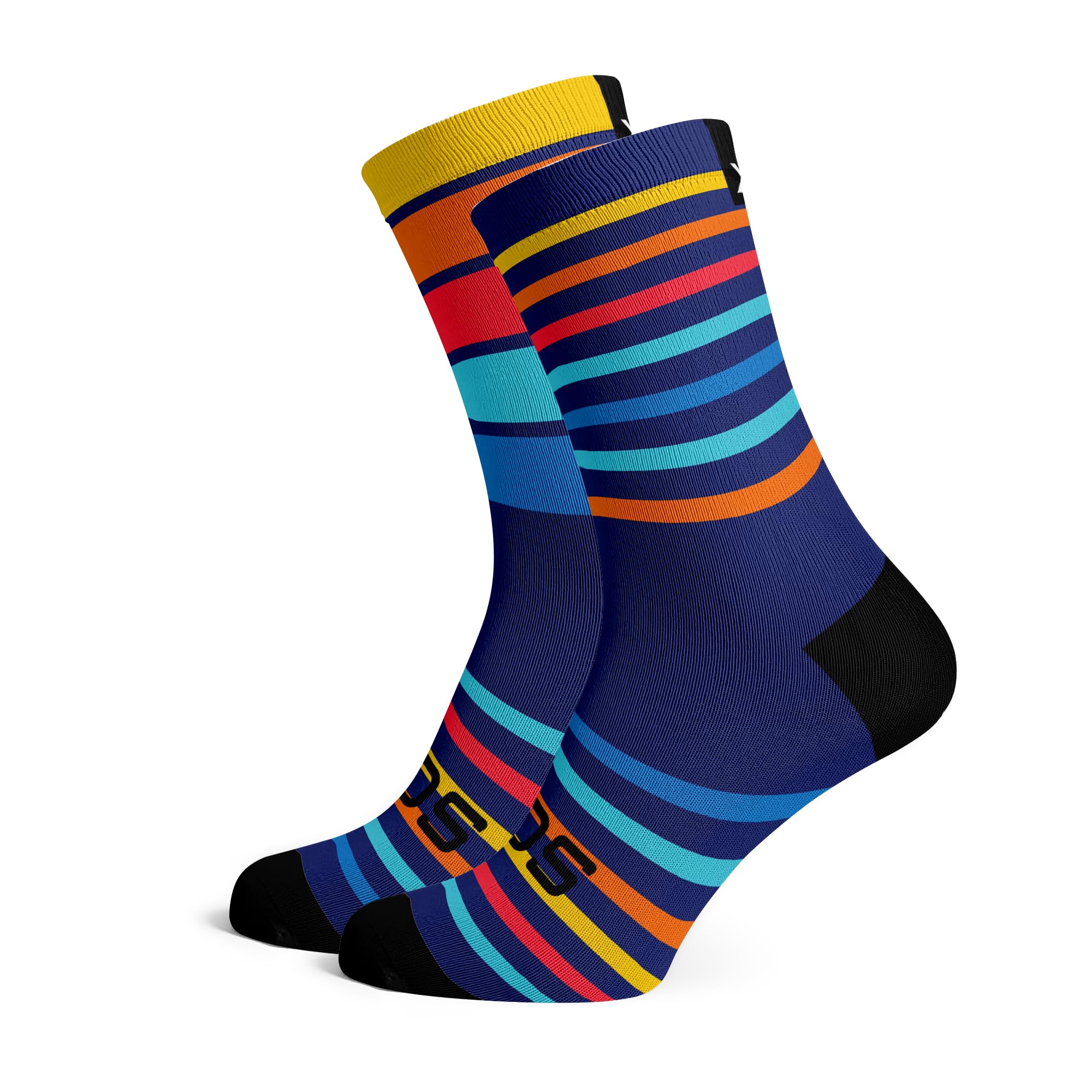 Sox Footwear Sunset Crew Socks, Multi-colour, 42-47