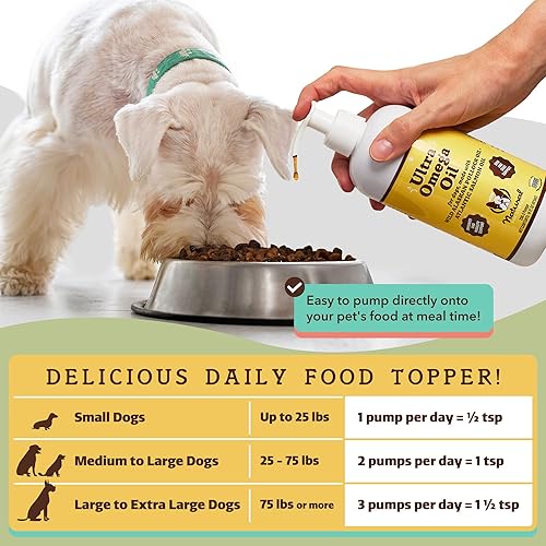Miniatura 8 de Natural Dog Company Aceite de pescado Ultra Omega 3 para perros, 16 onzas, suplemento para desprendimiento, alergia, alivio de picazón, apoya la