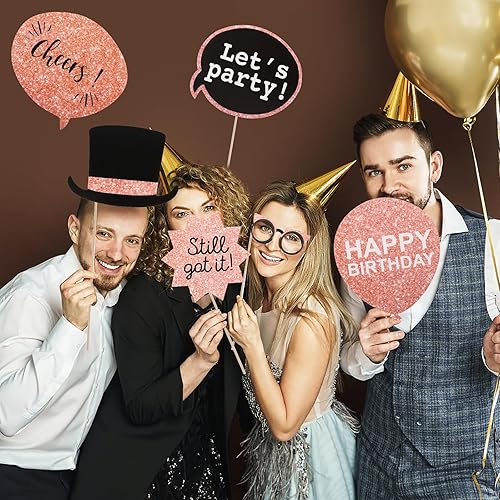 Miniatura 4 de Accesorios para cabina de fotos de cumpleaños, 30 piezas de decoración de fiesta de cumpleaños, suministros de recuerdos de fiesta de feliz
