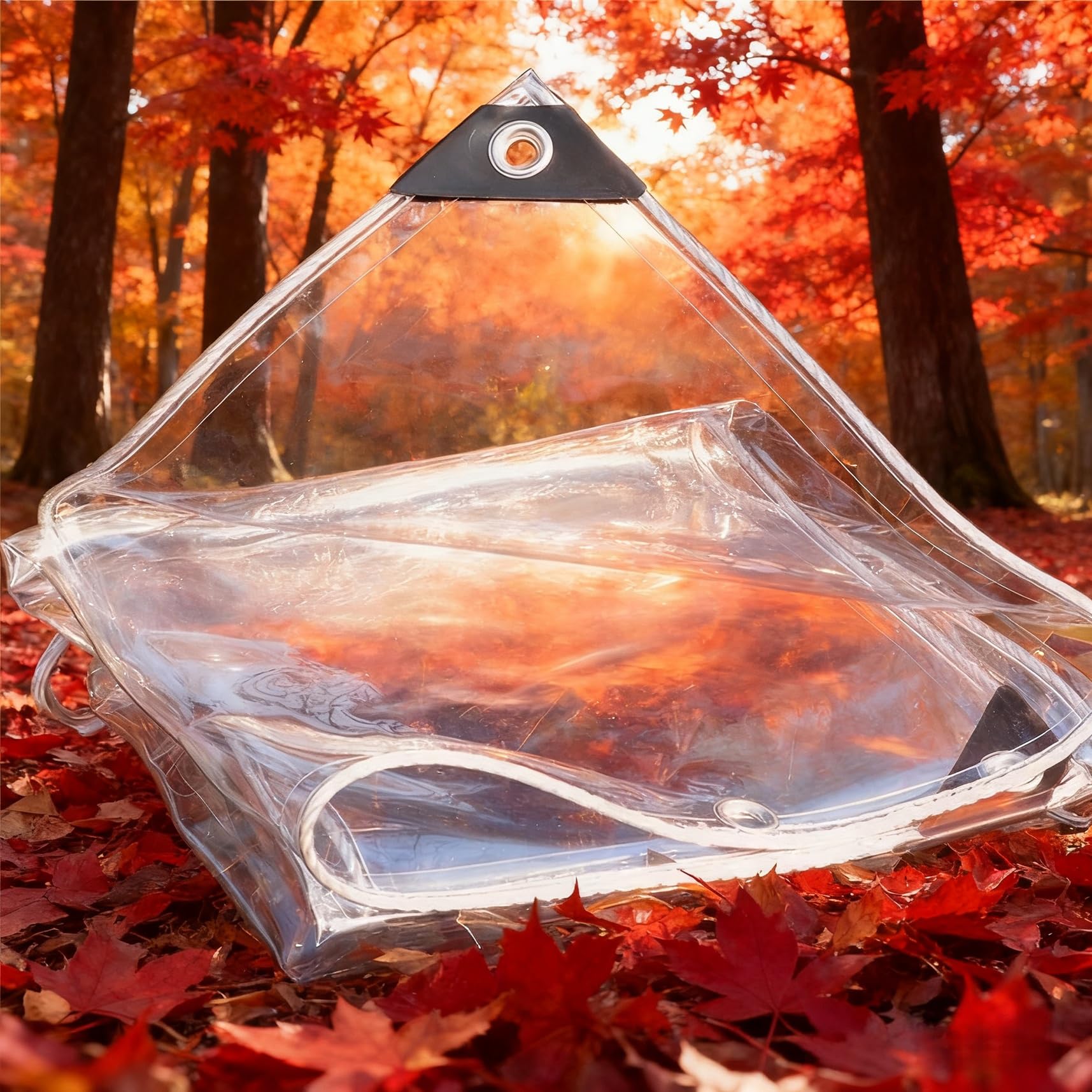 Evita roturas por viento con lona impermeable con ojales transparente 110x250