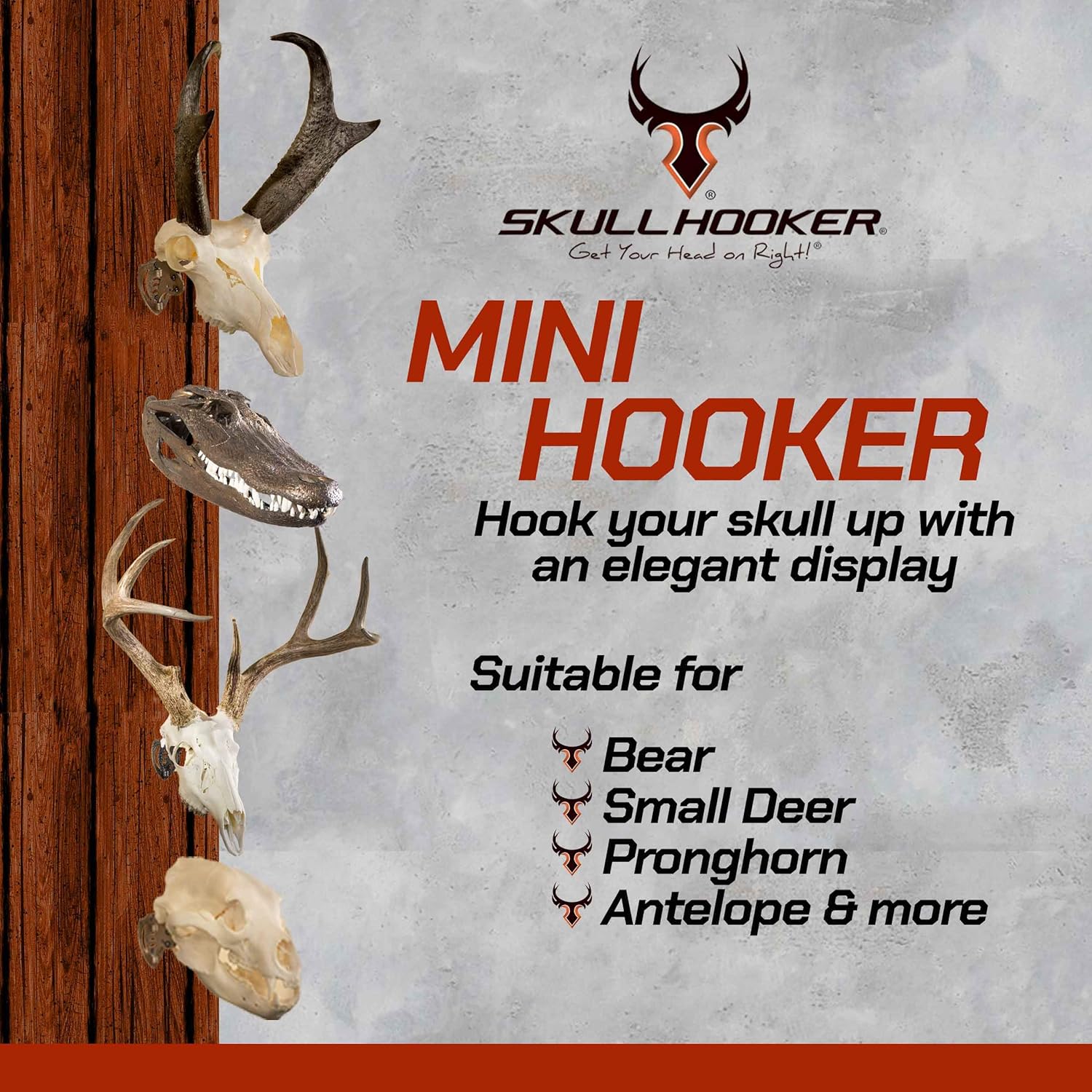 Skull Hooker Mini Hooker Small Size Trophies