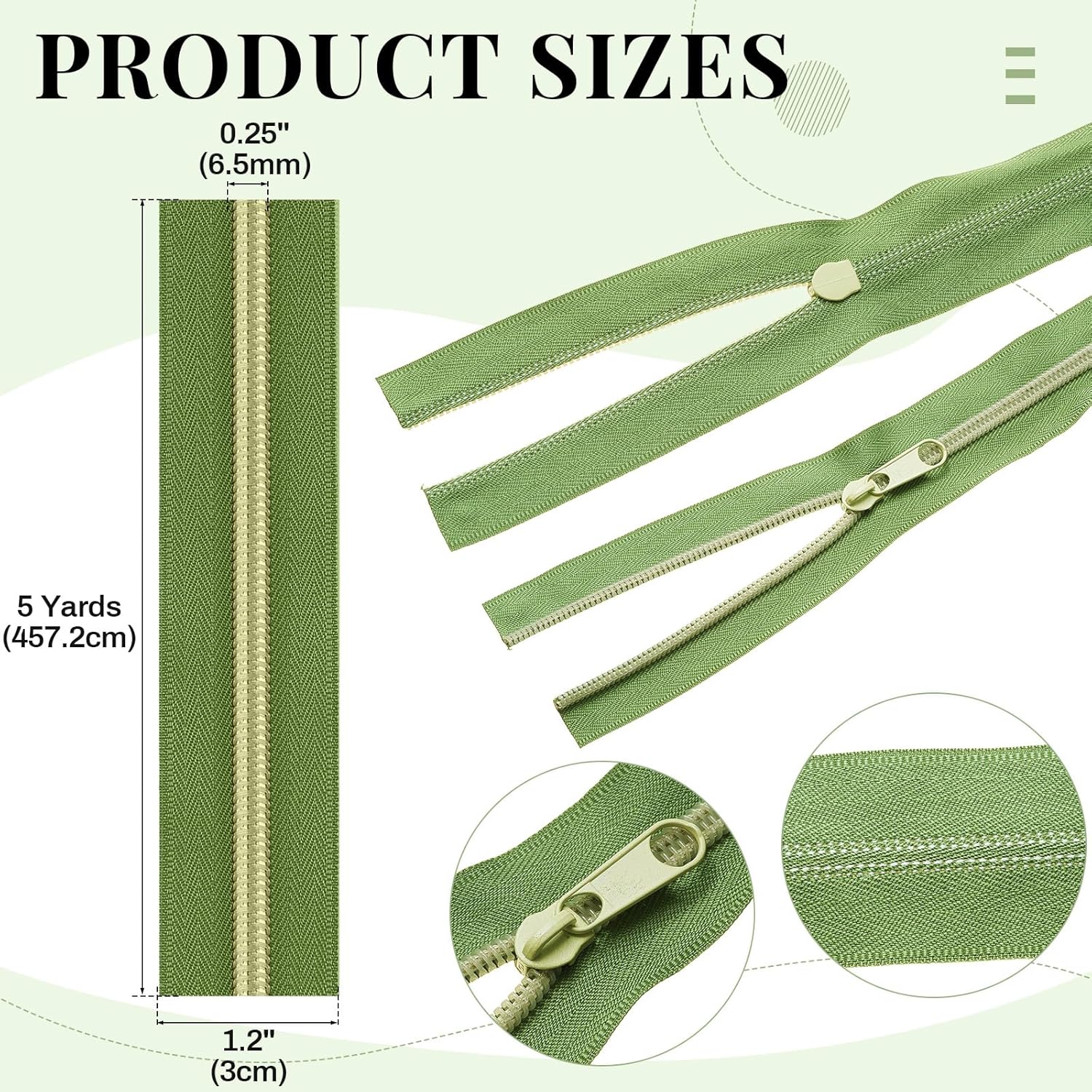 Solsew 12 Pcs 60 Yards Colourful Zippers for Sewing #5 Nylon Contrasting Colors Assorted Zipper by the Yard with 120 Sliders for Women Men DIY Tailor Bag Garment Crafts Supplies (Morandi Color)