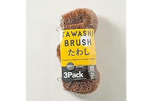 3-Pack Tawashi Coconut Scrubbing Brushes