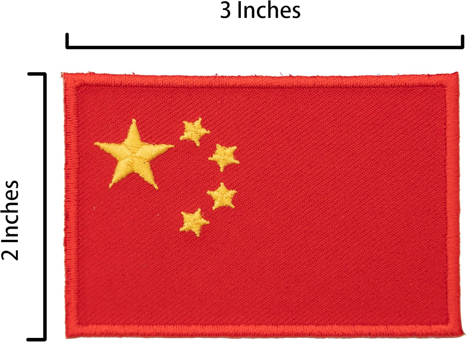 A-ONE -China Flag Army Badge Patch+Metal Pin, Chinese Embroidered Patriotic Badge Lapel Pin, Iron on Sew on Armband Patch NO.054A