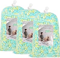 Vista 26 de Relleno para saco de boxeo de 5 libras, relleno de frijoles para almohada y puf, relleno de espuma viscoelástica triturada, relleno para saco