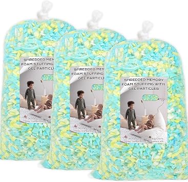 15lbs Bean Bag Filler, Shredded Memory Foam, Bean Bag Chair Filling