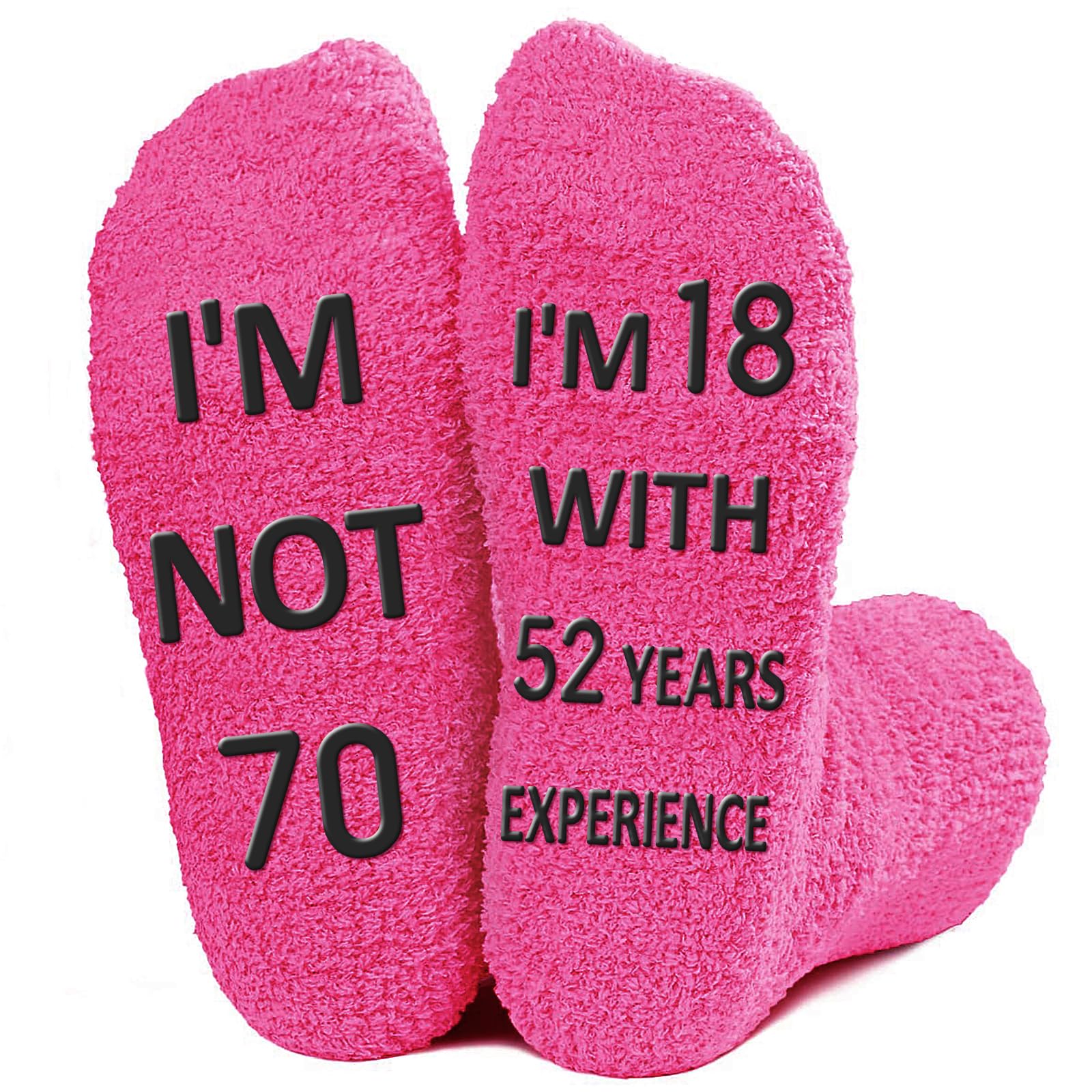 Obidodi Men's Pink-70 Birthday Gifts For Wo, Funny Socks Present Gifts For Mum, Wife, Daughter, Friend, Pink (Pink-70)
