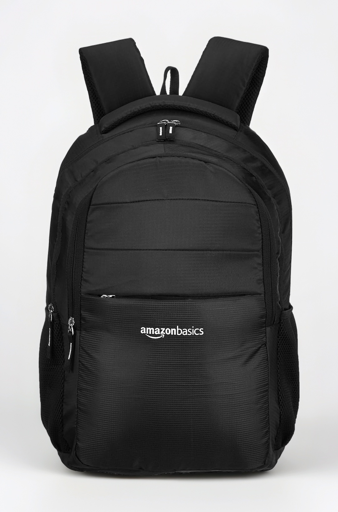amazon basics 29 L 5 Compartment Laptop Backpack for Unisex | Spacious Front Pocket and Back Padding | For Travel, Outdoor, College | 33 L x 20 W x 46.5 H cm | Black