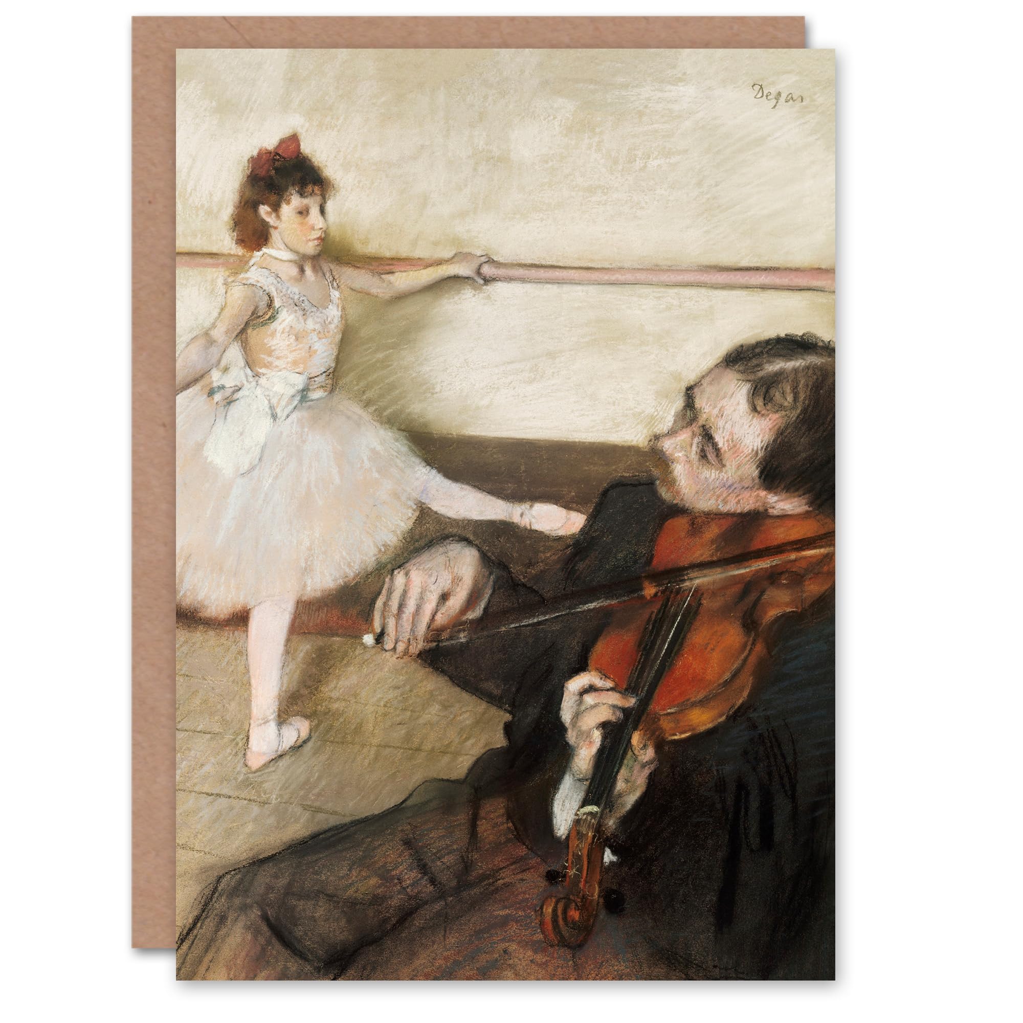 Artery8 Edgar Degas Art Card Dance Lesson with Violinist