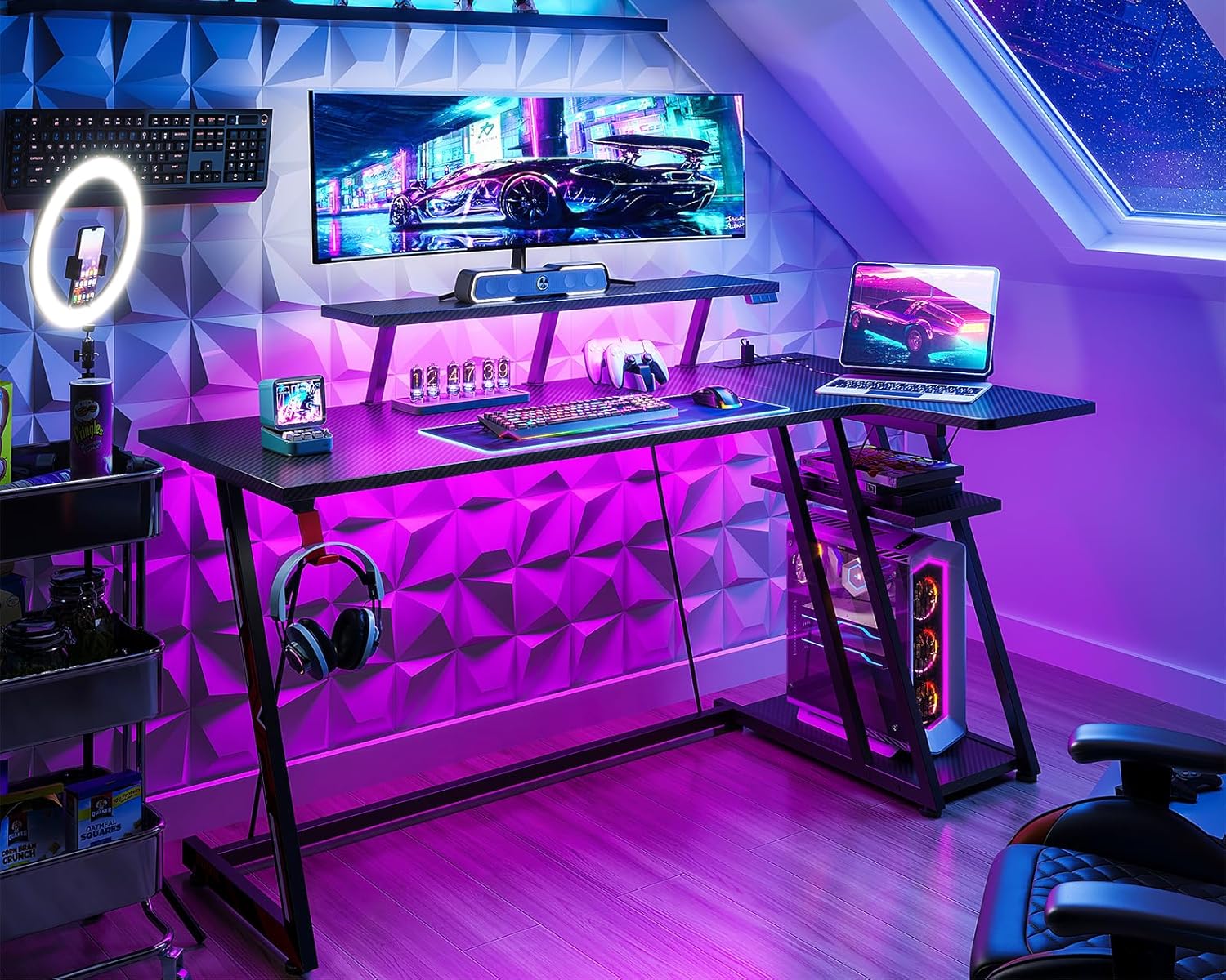 MOTPK Gaming Desk dimensions and features