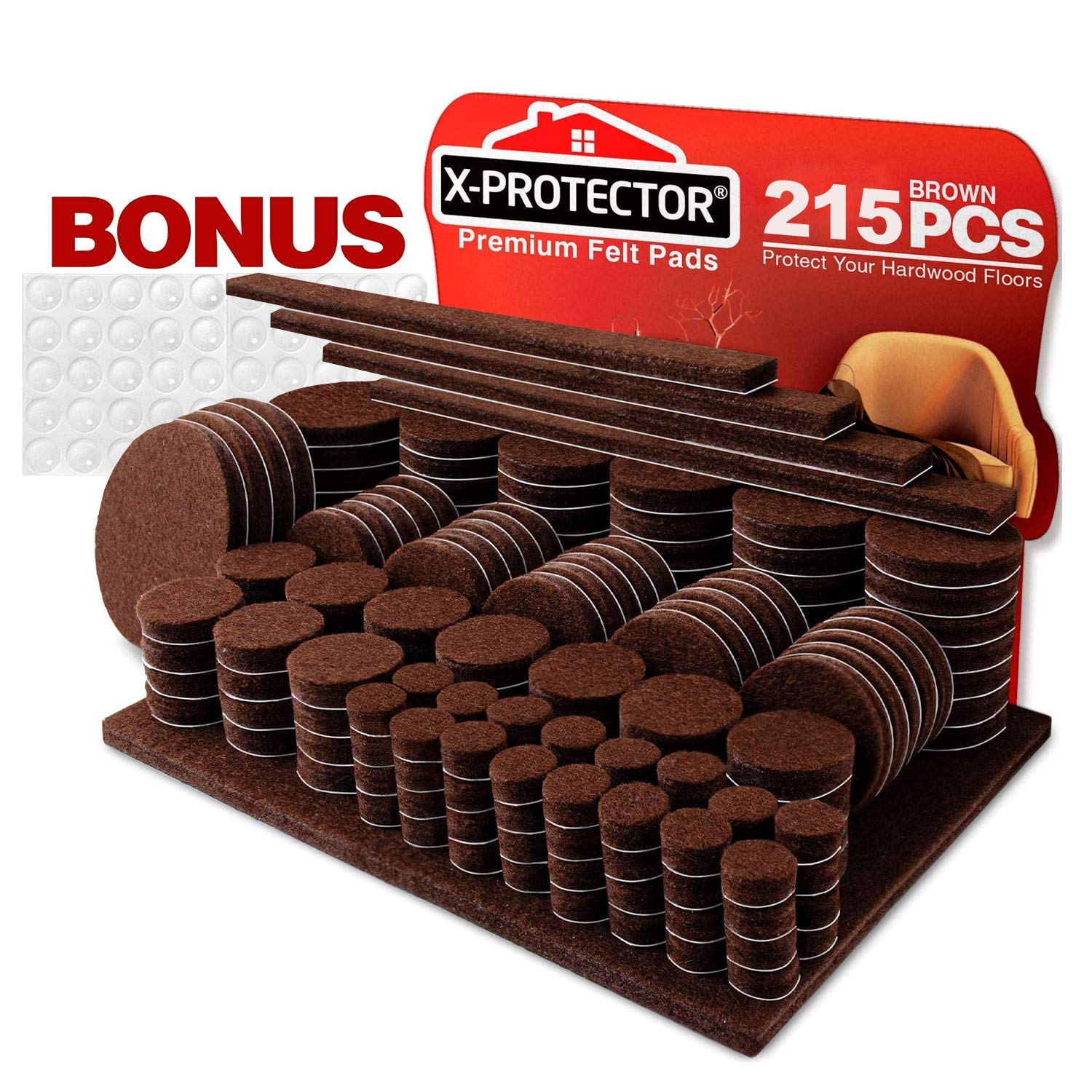 Buy Furniture Pads 215 pcs XPROTECTOR Best Felt Furniture Pads