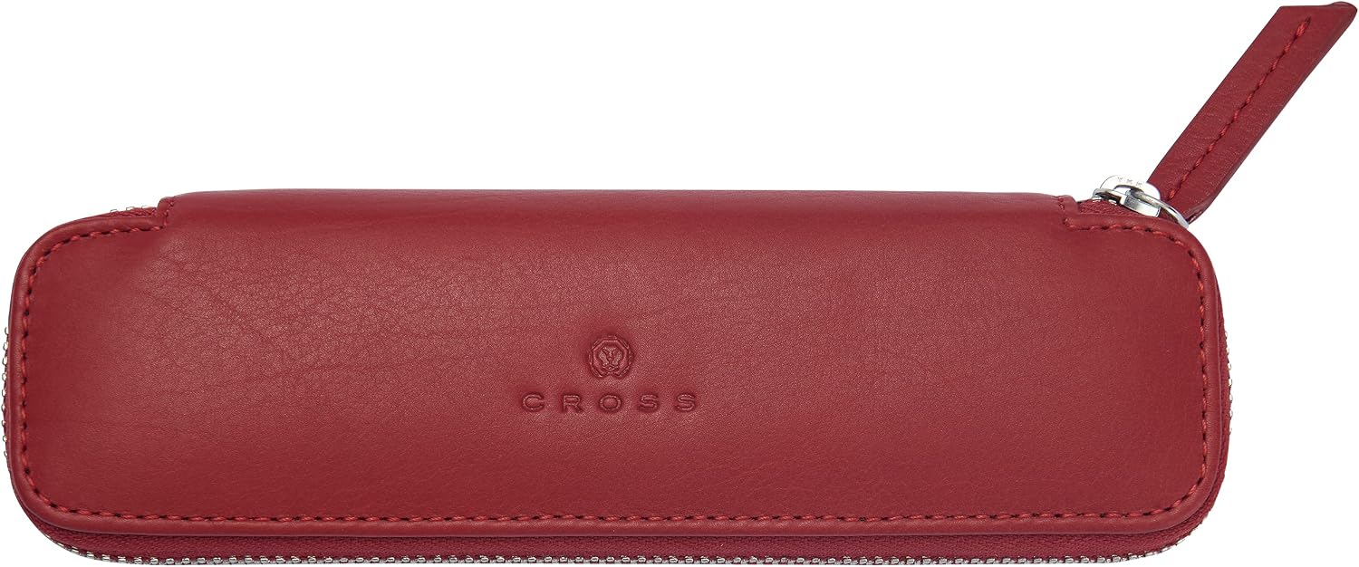 Cross Red Leather Double Pen Pouch