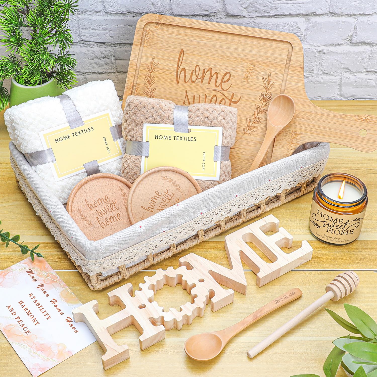 Cadeau de pendaison de crémaillère, idée de cadeau pour une nouvelle maison, cadeau de fermeture d'agents immobiliers pour acheteurs de maison, planche de service en bambou pour couple, femme, homme