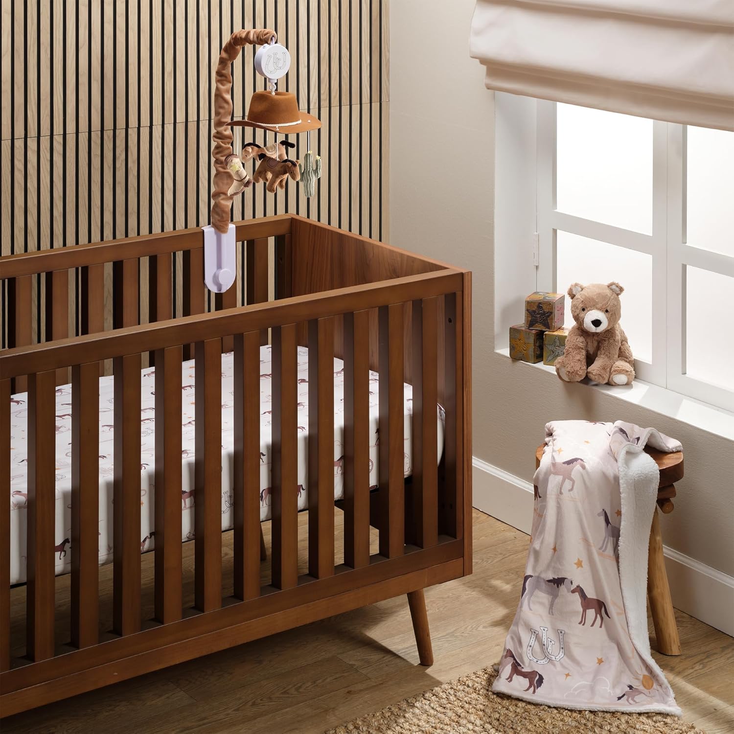 Lambs & Ivy Country Western Breathable 100% Cotton Fitted Crib/Toddler Sheet