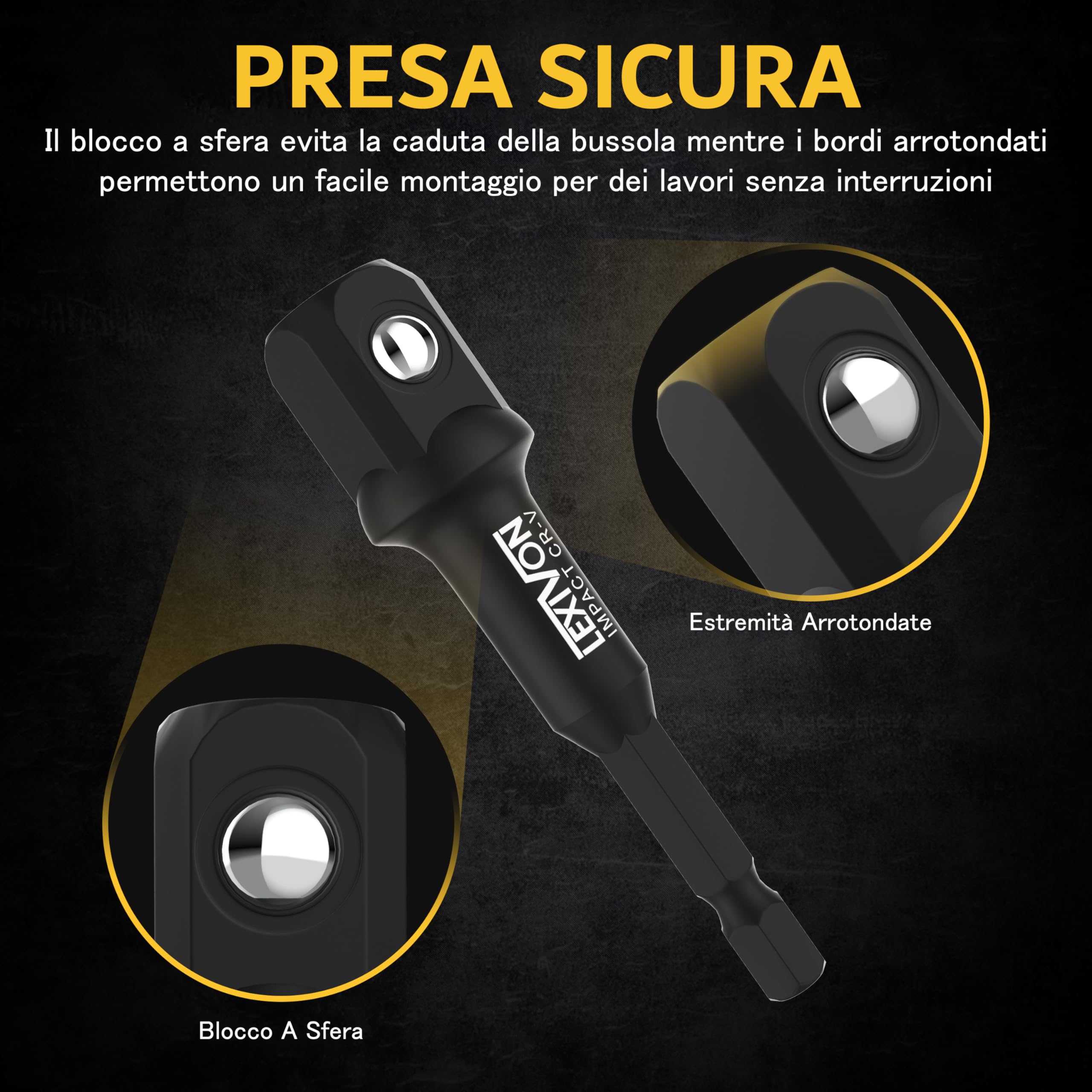 INSERTO 8 MM BUSSOLA ESAGONALE PER AVVITATORE ATTACCO 1/4 862F/8 - Foto 4