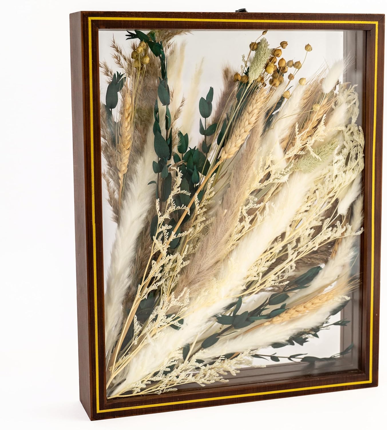 Pressed Flower Frame – Durable Dual Panel Design Glass Frame for Pressed Flowers – 11x14 Extra Large Easy-to-Use Gift Dried Flower Arrangements – Portrait or Landscape Floating Frames for Versatile Decor