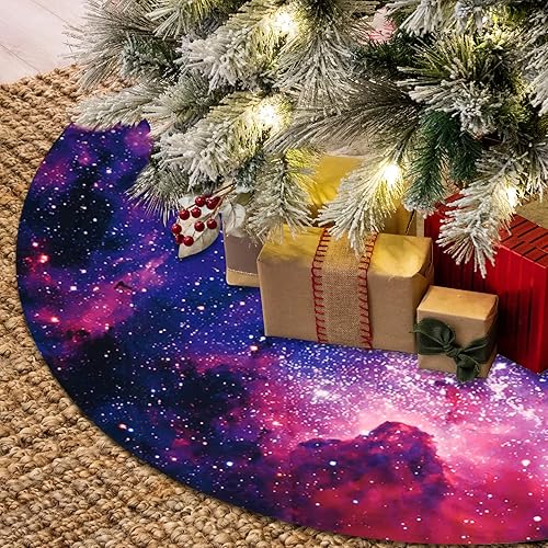 Miniatura 2 de 48 en blanco y negro, diseño de anillos, elegante falda de árbol de Navidad versátil, grande y divertido suministros de fiesta. Suave alformbrilla