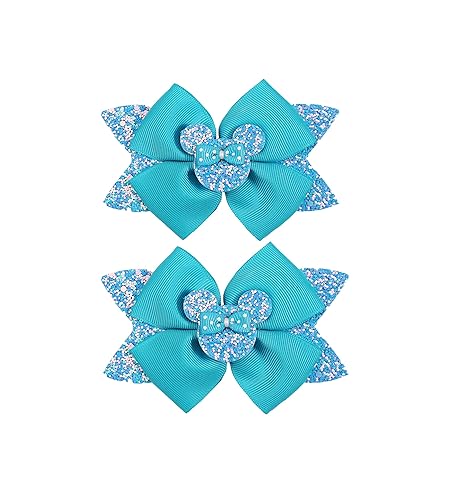 2 lazos para el cabello con orejas de ratón de 4.5 pulgadas para niños, bebés, niñas y mujeres, decoración de princesa con purpurina para cosplay, disponible en Yaxa Mexico