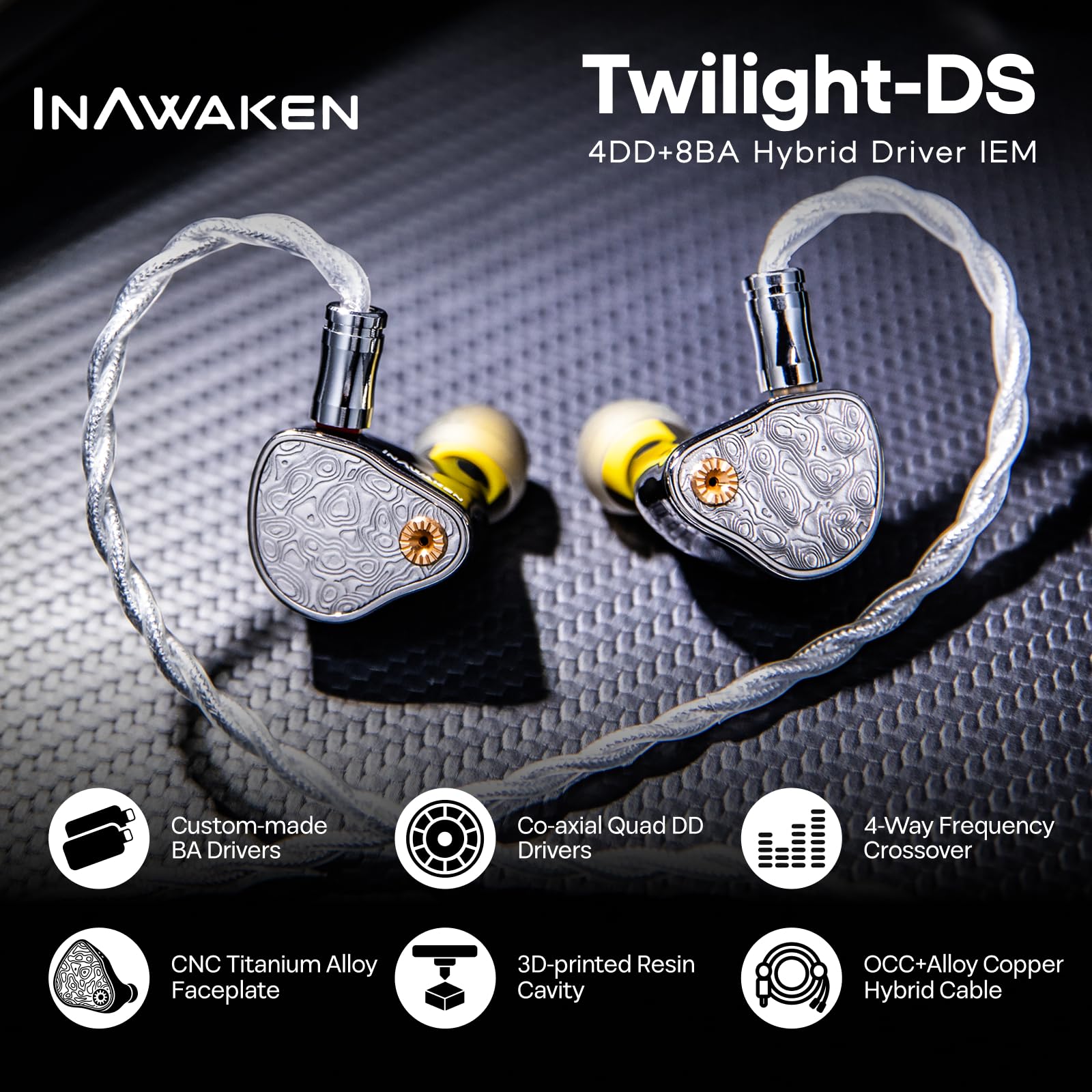 Amazon.co.jp: Linsoul INAWAKEN Twilight-DS 4DD+8BA In-Ear Monitor