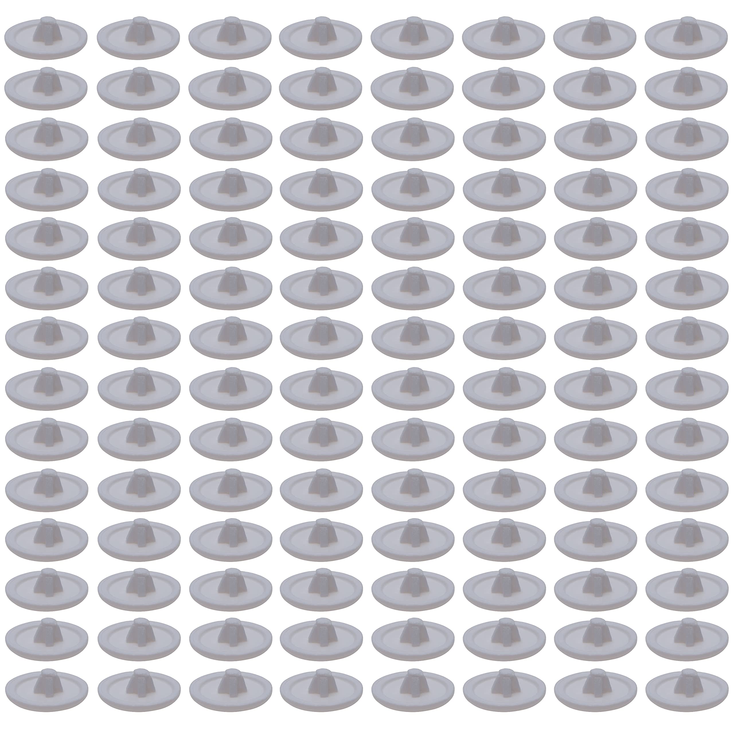 Tappi di Plastica Bianca per Viti con Testa Phillips, Pozidriv, Square-X Head Copriviti in Plastica per Viti Per Legno (Quqntità da 100 pezzi) Taglia - 12mm