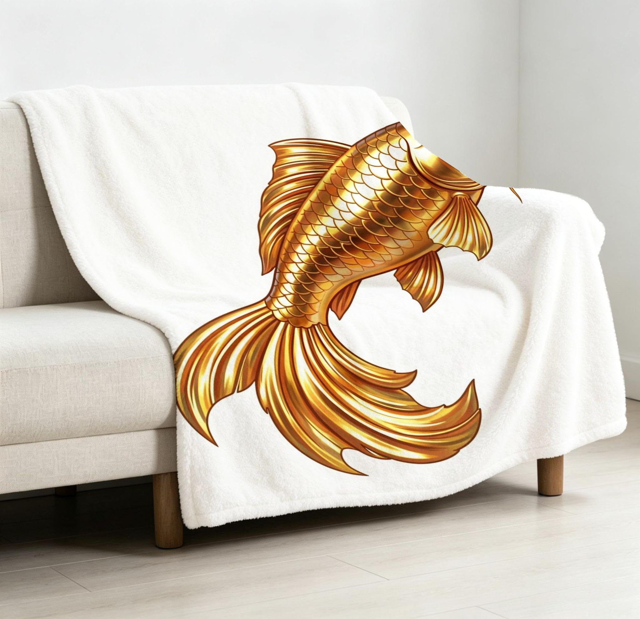 Manta Entretiempo Grande, Carpas Doradas, 220x240 cm, AQ8597