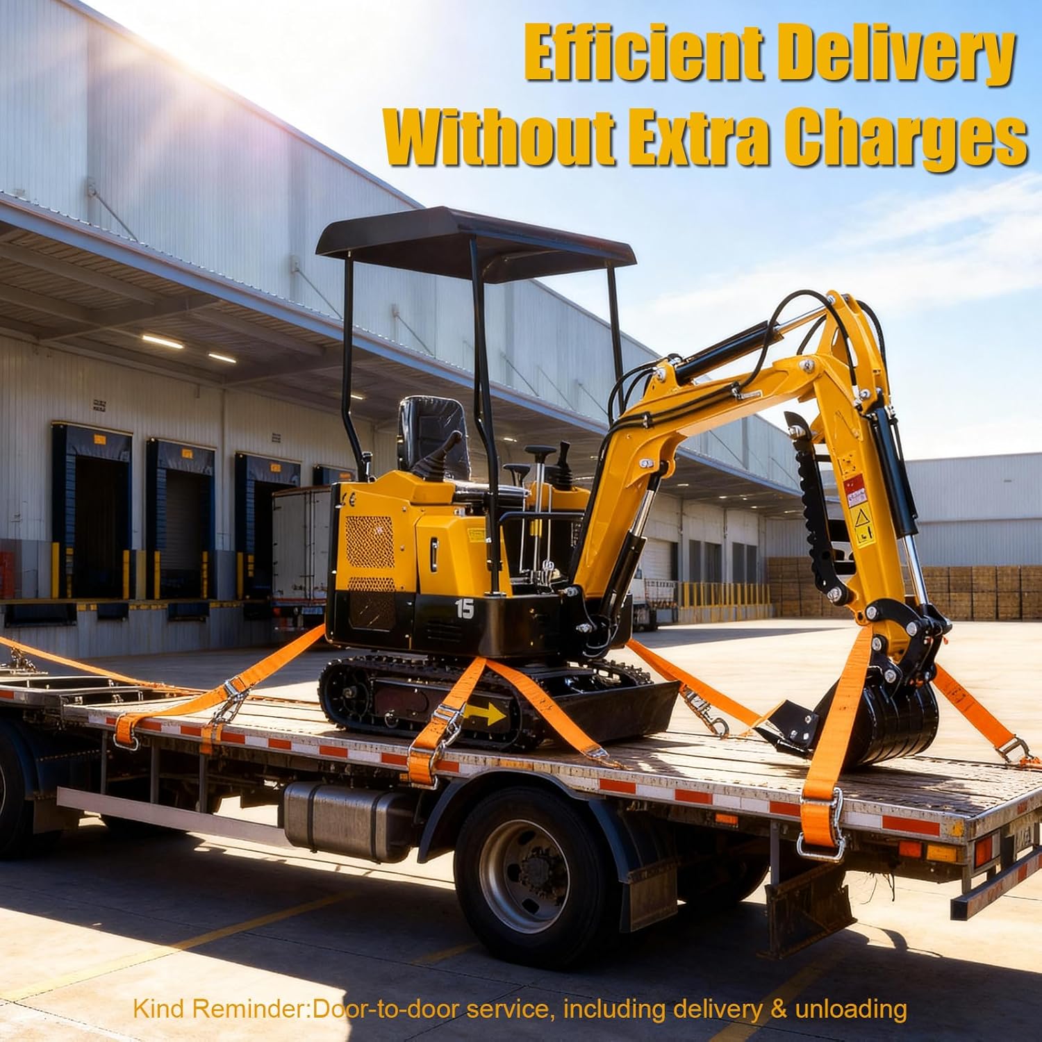 MMS15RC 1.5 Ton Mini Excavator 13.5 HP Rato Gas Engine with Cab, Thumb Clamp, Digger Machine for Backyard Landscaping Garden Path Tight Spaces Construction, Unloading Included